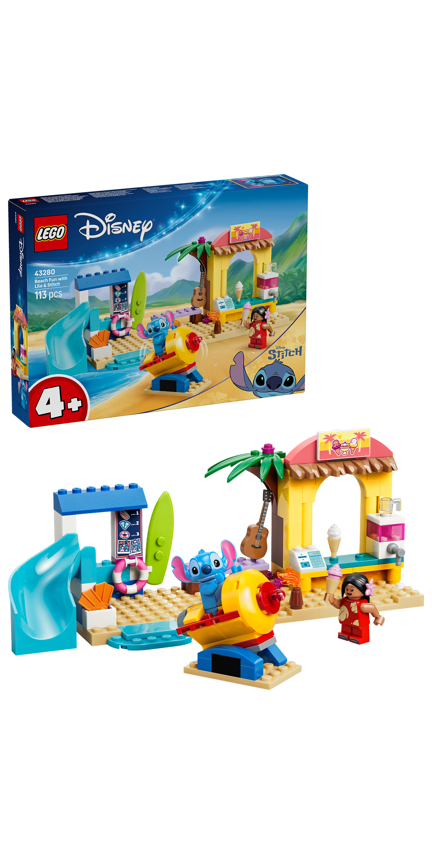 LEGO® | Disney: Beach Fun with Lilo & Stitch (43280) - box and product image