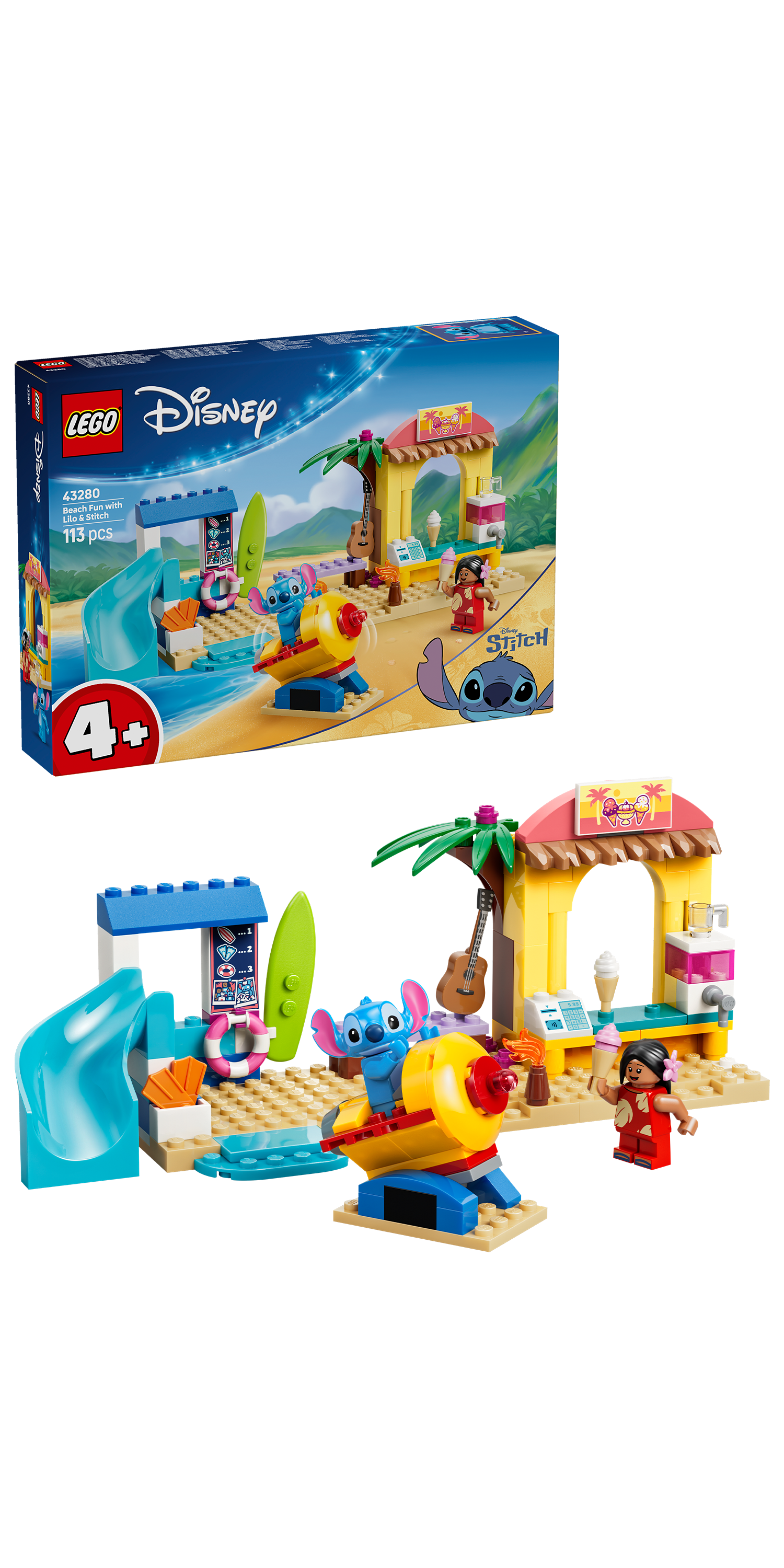 LEGO® | Disney: Beach Fun with Lilo & Stitch (43280) - box and product image