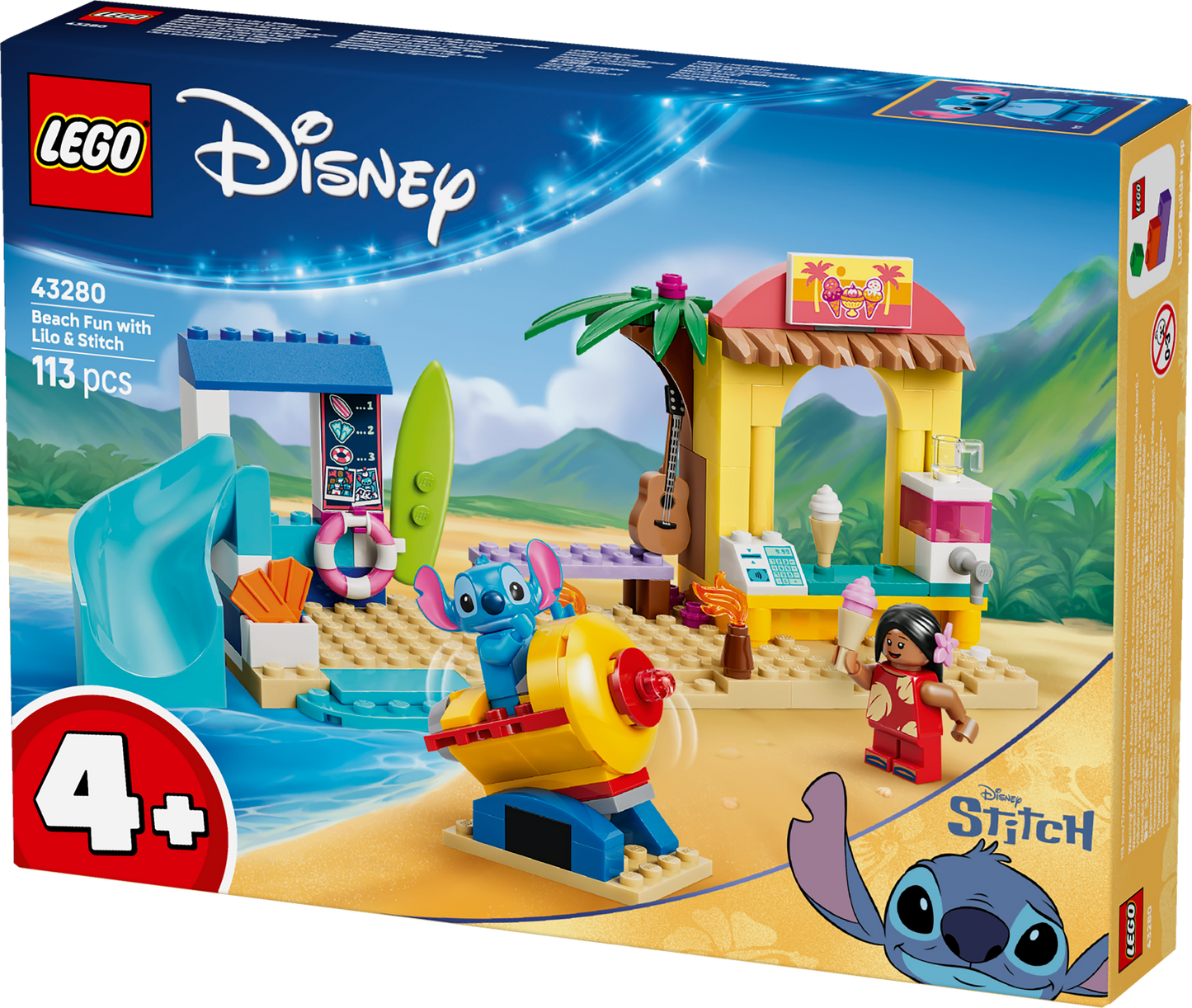 LEGO® | Disney: Beach Fun with Lilo & Stitch (43280) - box detail