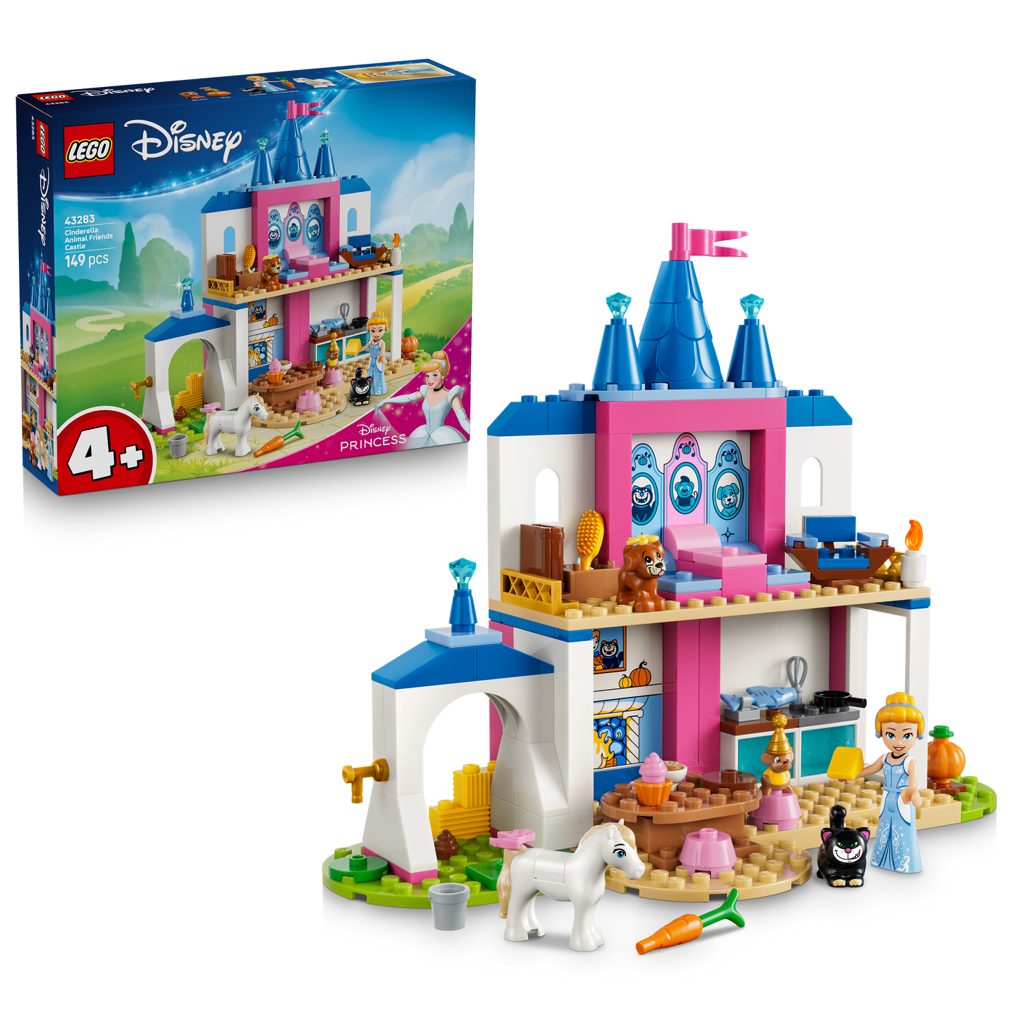 LEGO® | Disney: Cinderella Animal Friends Castle (43283) - box and product image