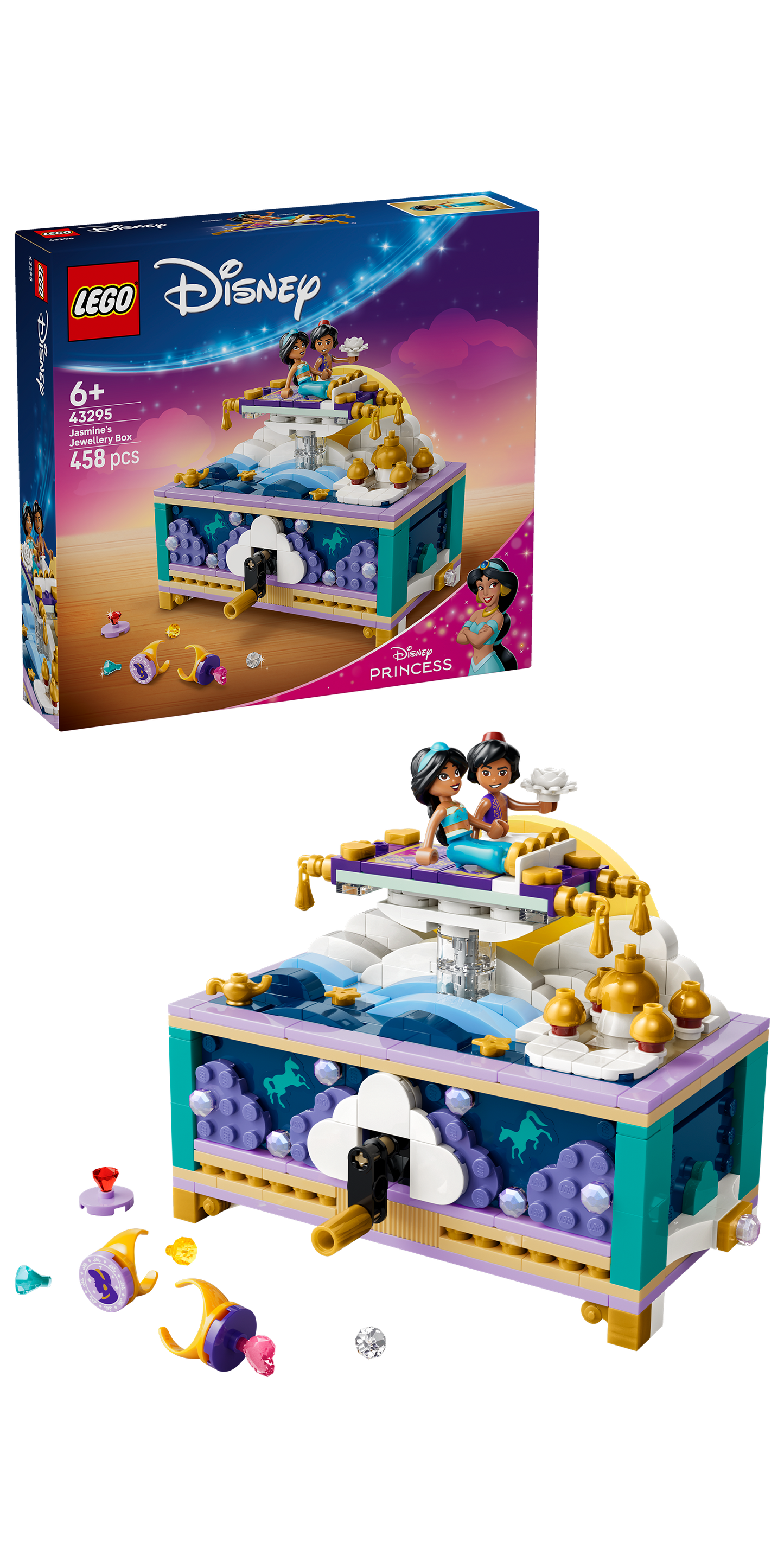 LEGO® | Disney: Jasmine's Jewelry Box (43295) - box and product image