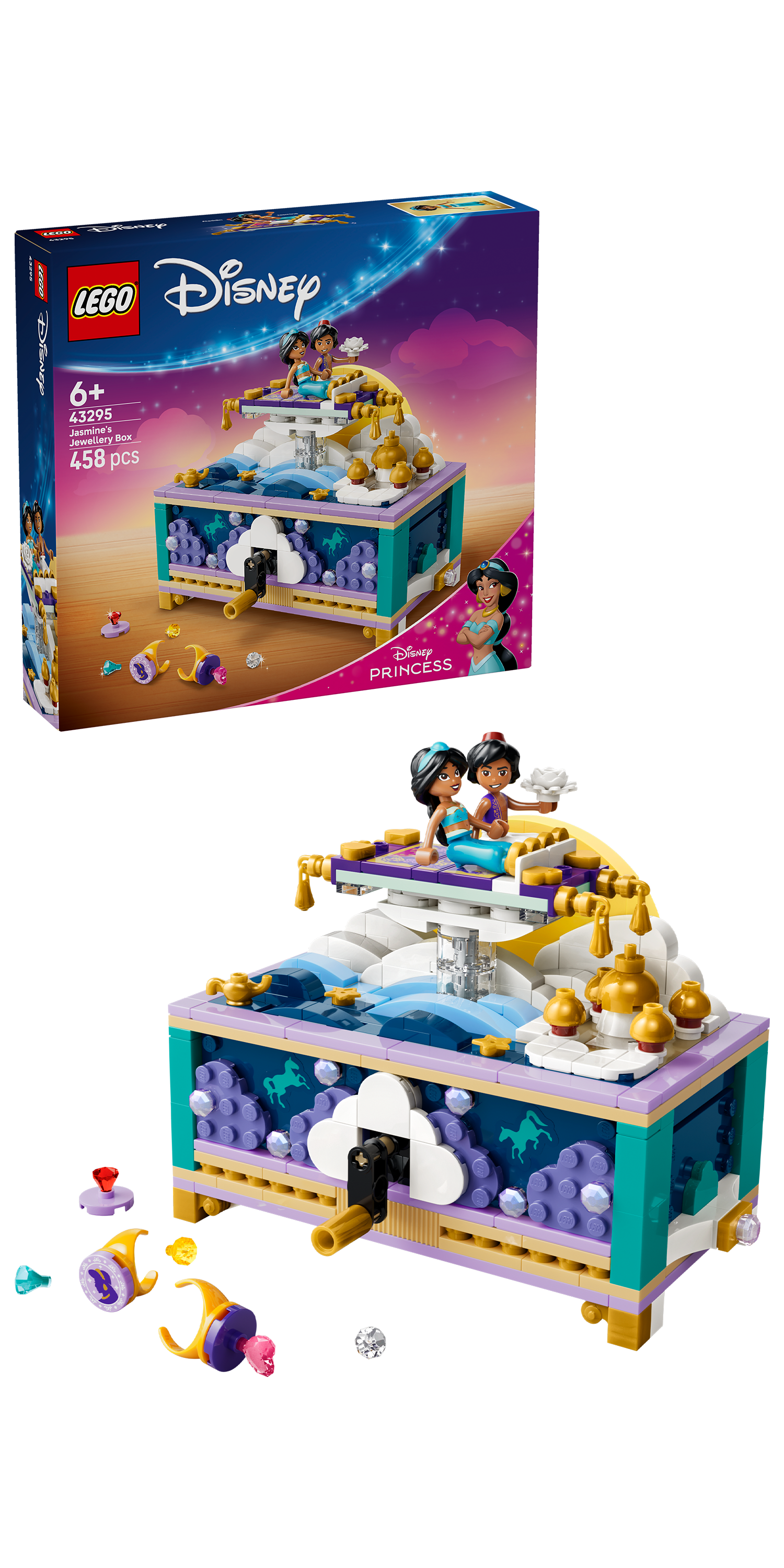 LEGO® | Disney: Jasmine's Jewelry Box (43295) - box and product image