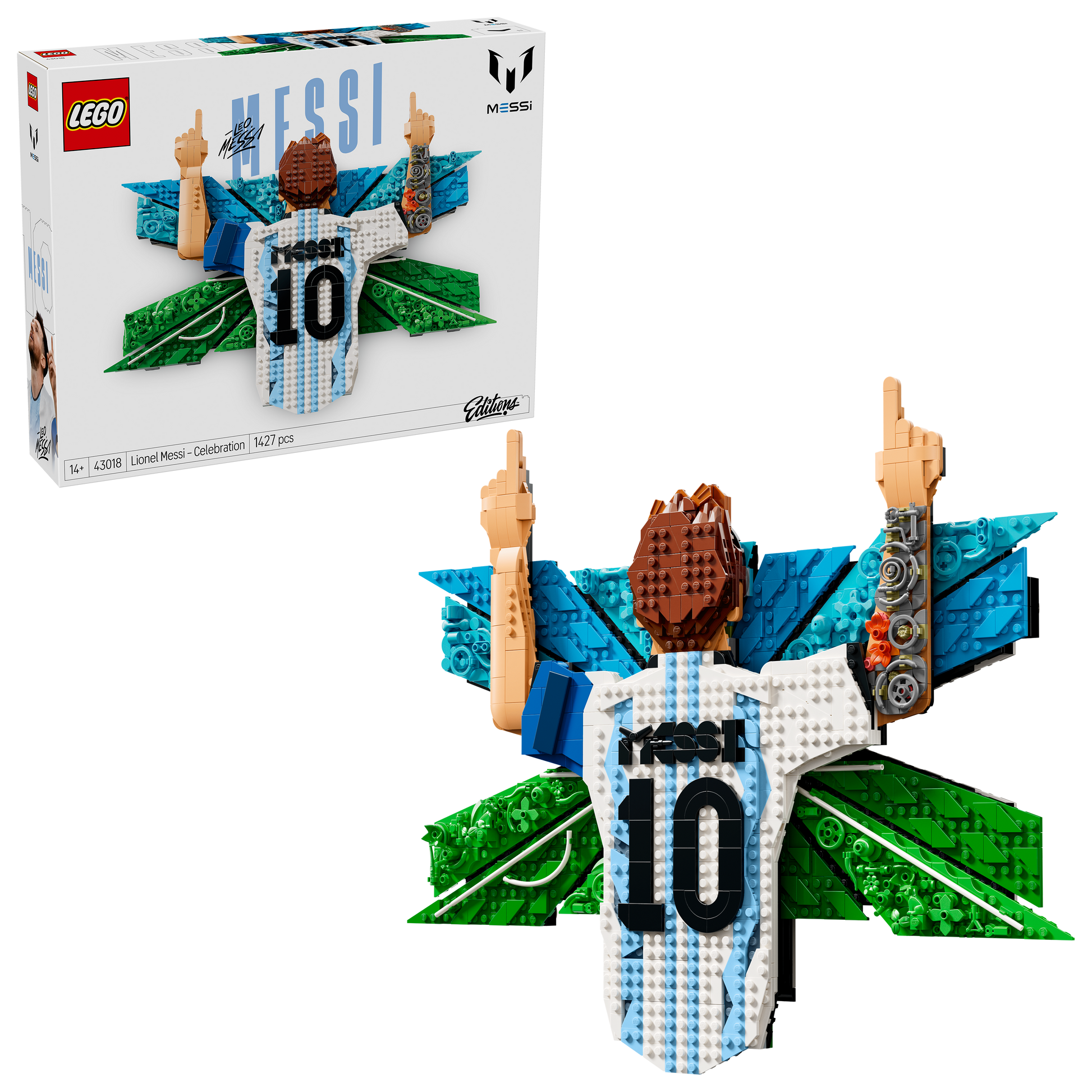 LEGO® | Editions: Lionel Messi: Celebration (43018) - box and product image