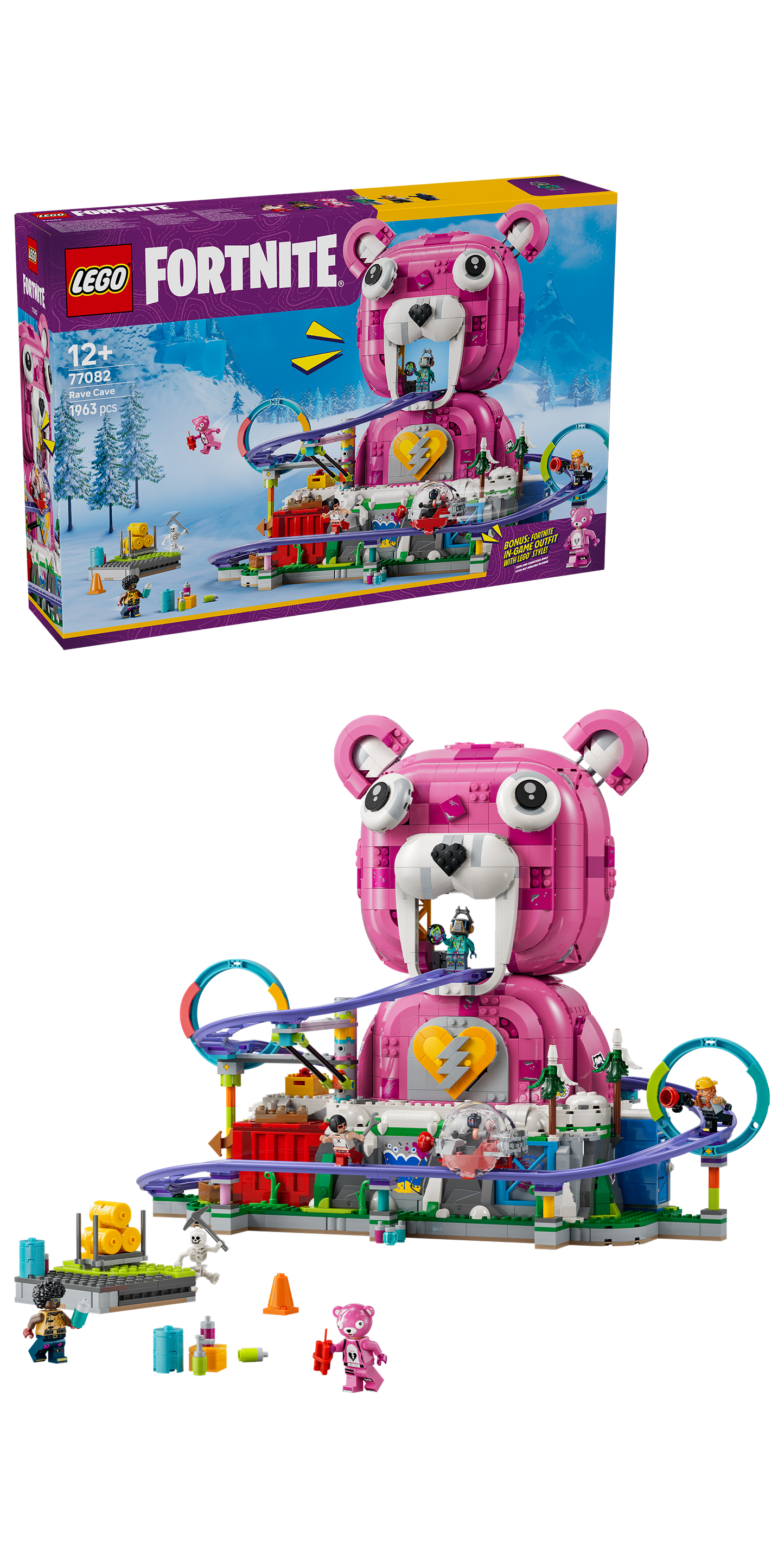 LEGO® | Fortnite: Rave Cave (77082) - box and product image