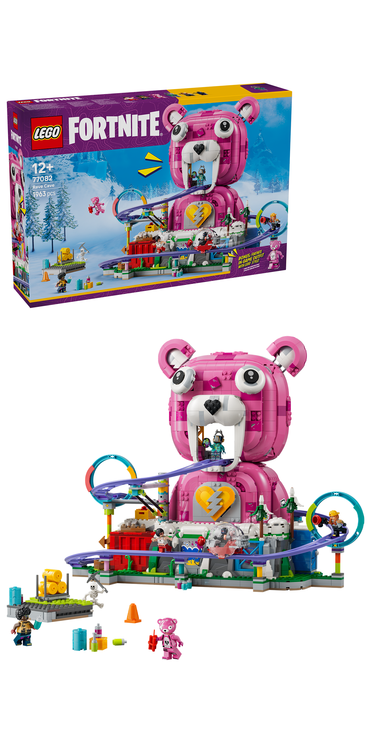 LEGO® | Fortnite: Rave Cave (77082) - box and product image