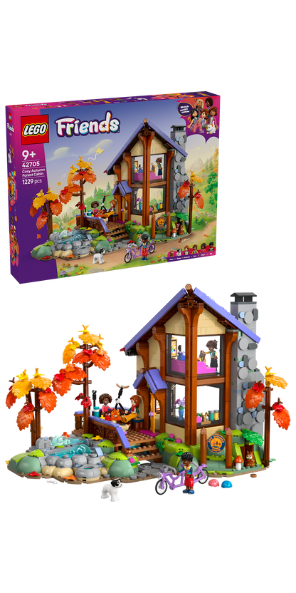 LEGO® | Friends: Cozy Fall Forest Cabin (42705) - box and product image