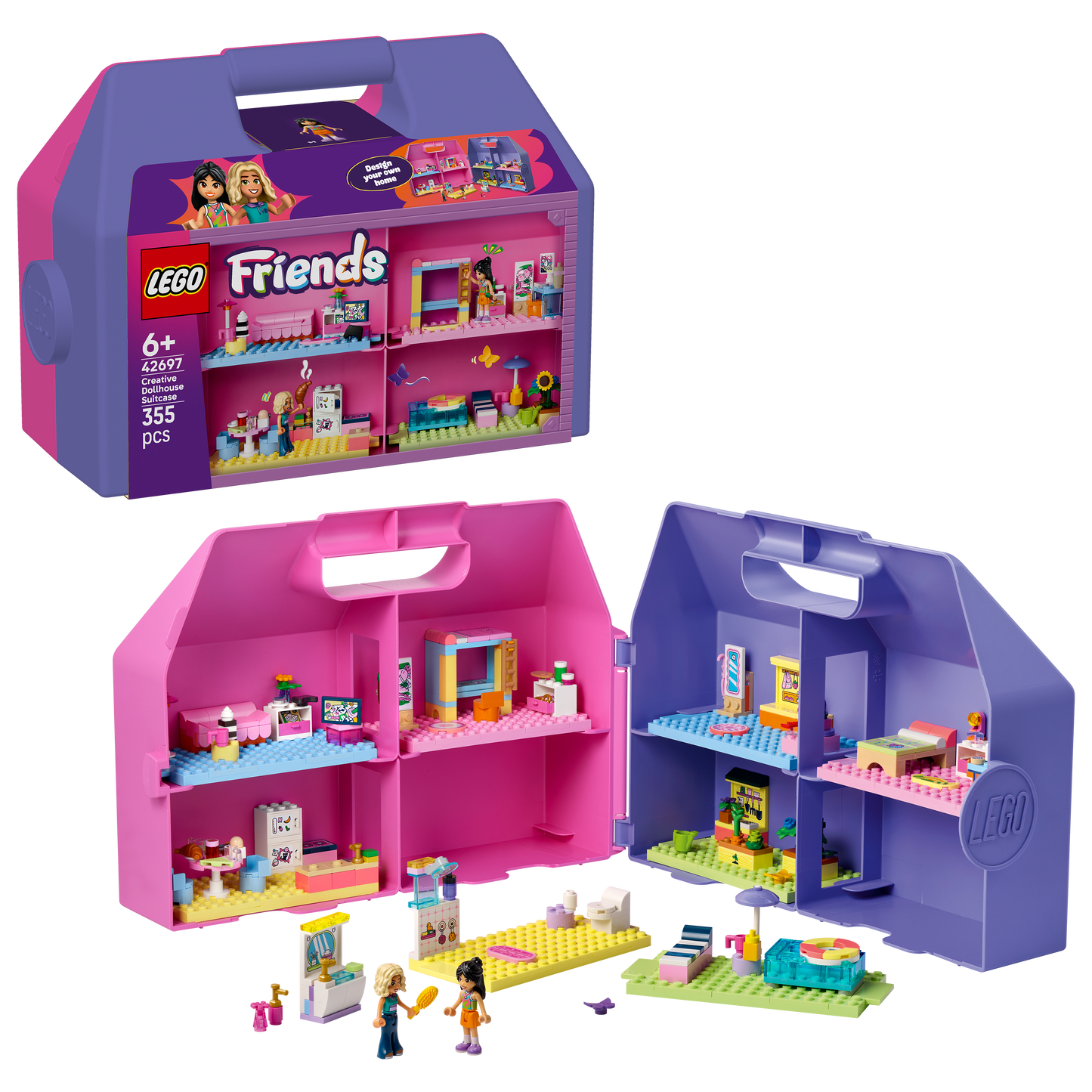 LEGO® | Friends: Creative Dollhouse Suitcase (42697) - box and product image
