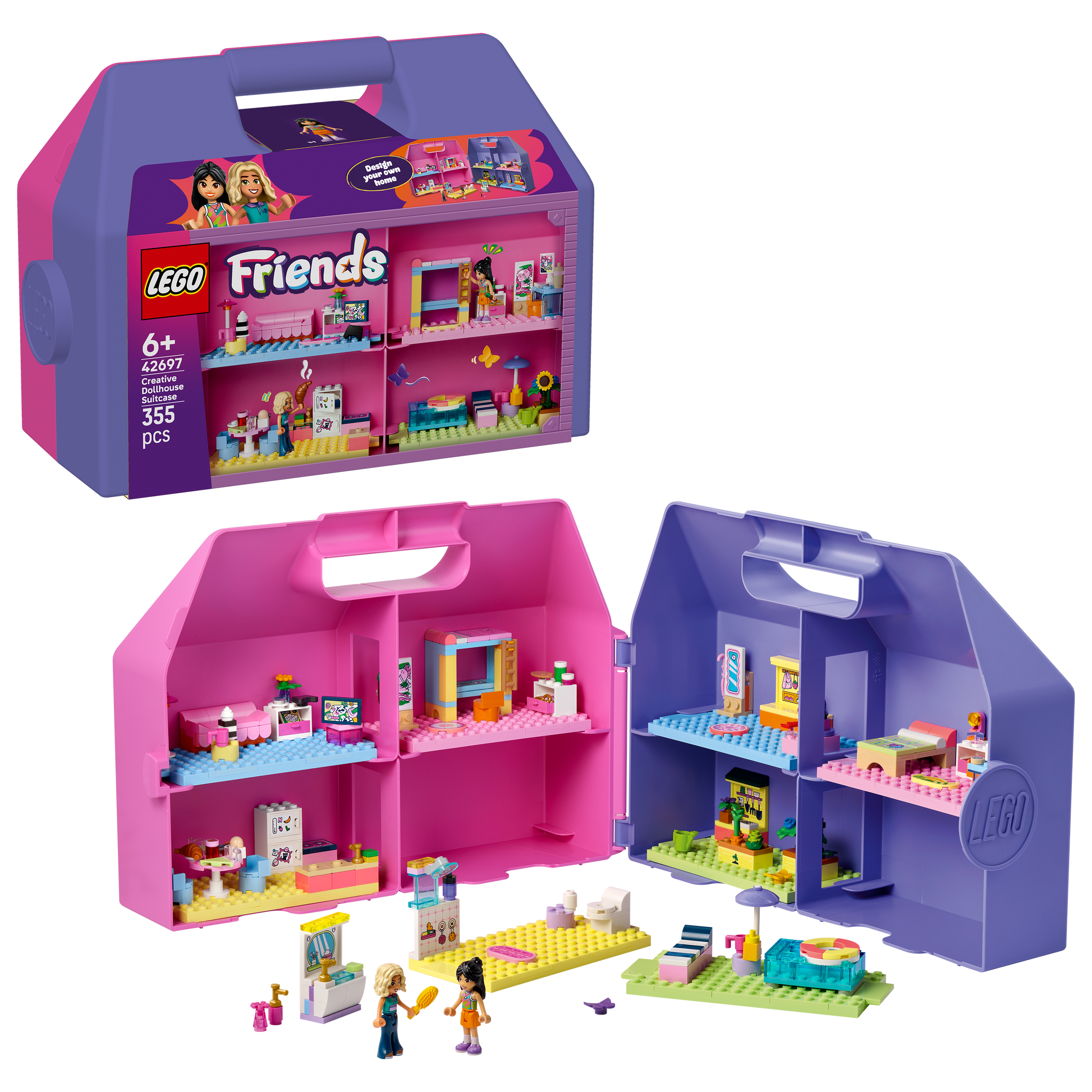 LEGO® | Friends: Creative Dollhouse Suitcase (42697) - box and product image