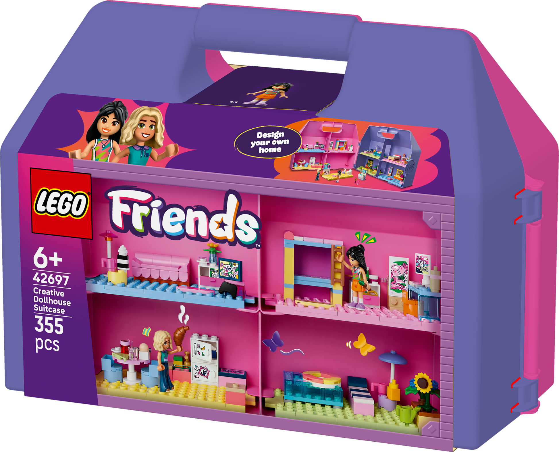 LEGO® | Friends: Creative Dollhouse Suitcase (42697) - box detail