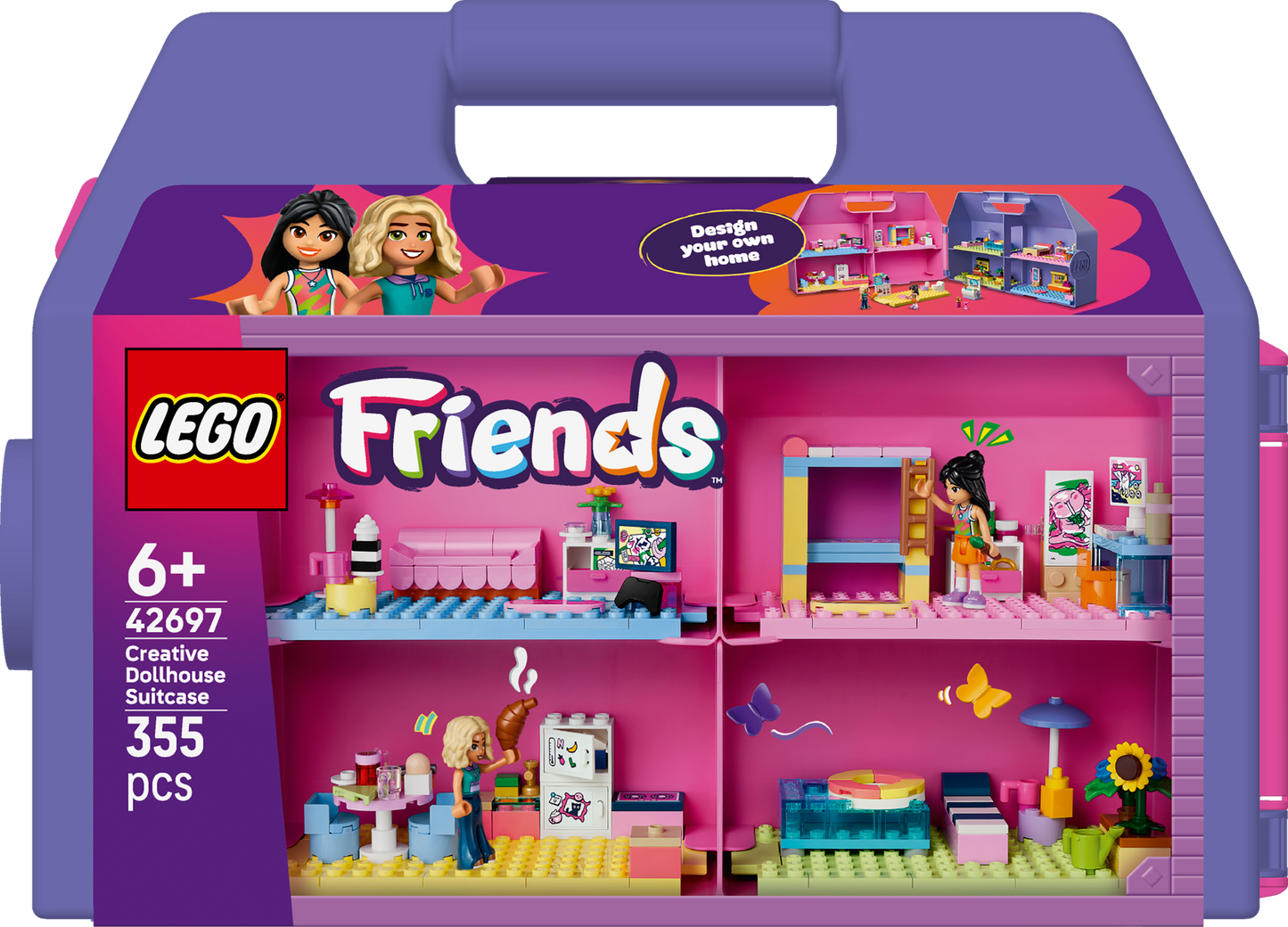 LEGO® | Friends: Creative Dollhouse Suitcase (42697) - box back
