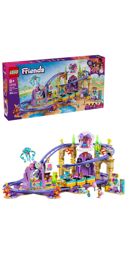 LEGO® | Friends: Mermaid Roller Coaster Ride (42703) - box and product image