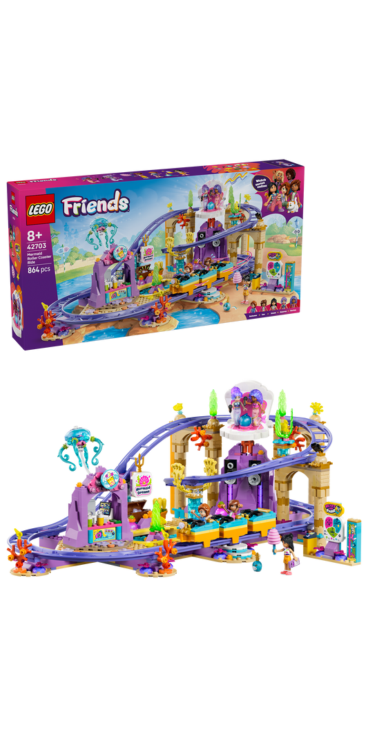 LEGO® | Friends: Mermaid Roller Coaster Ride (42703) - box and product image