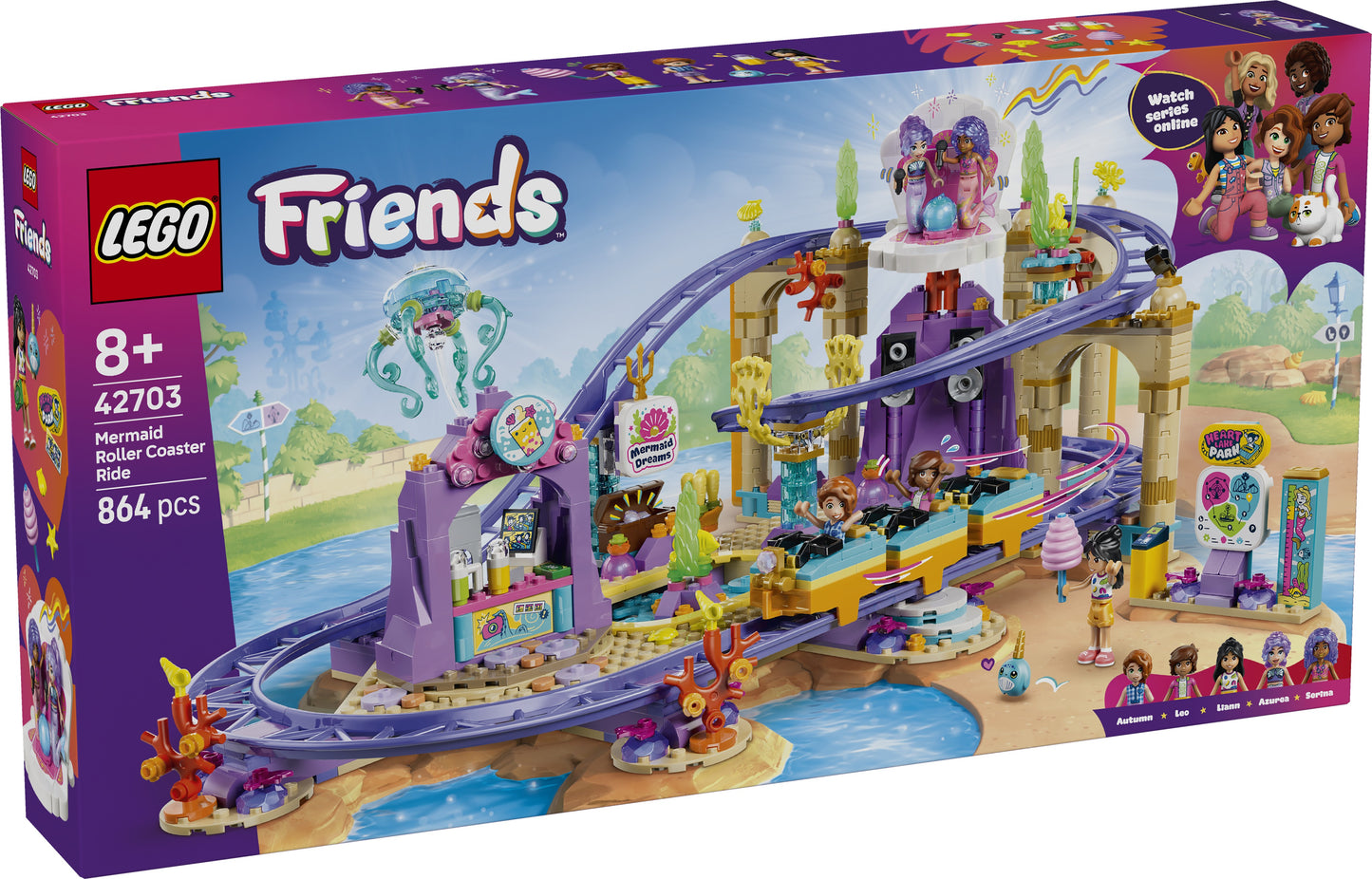 LEGO® | Friends: Mermaid Roller Coaster Ride (42703) - box front