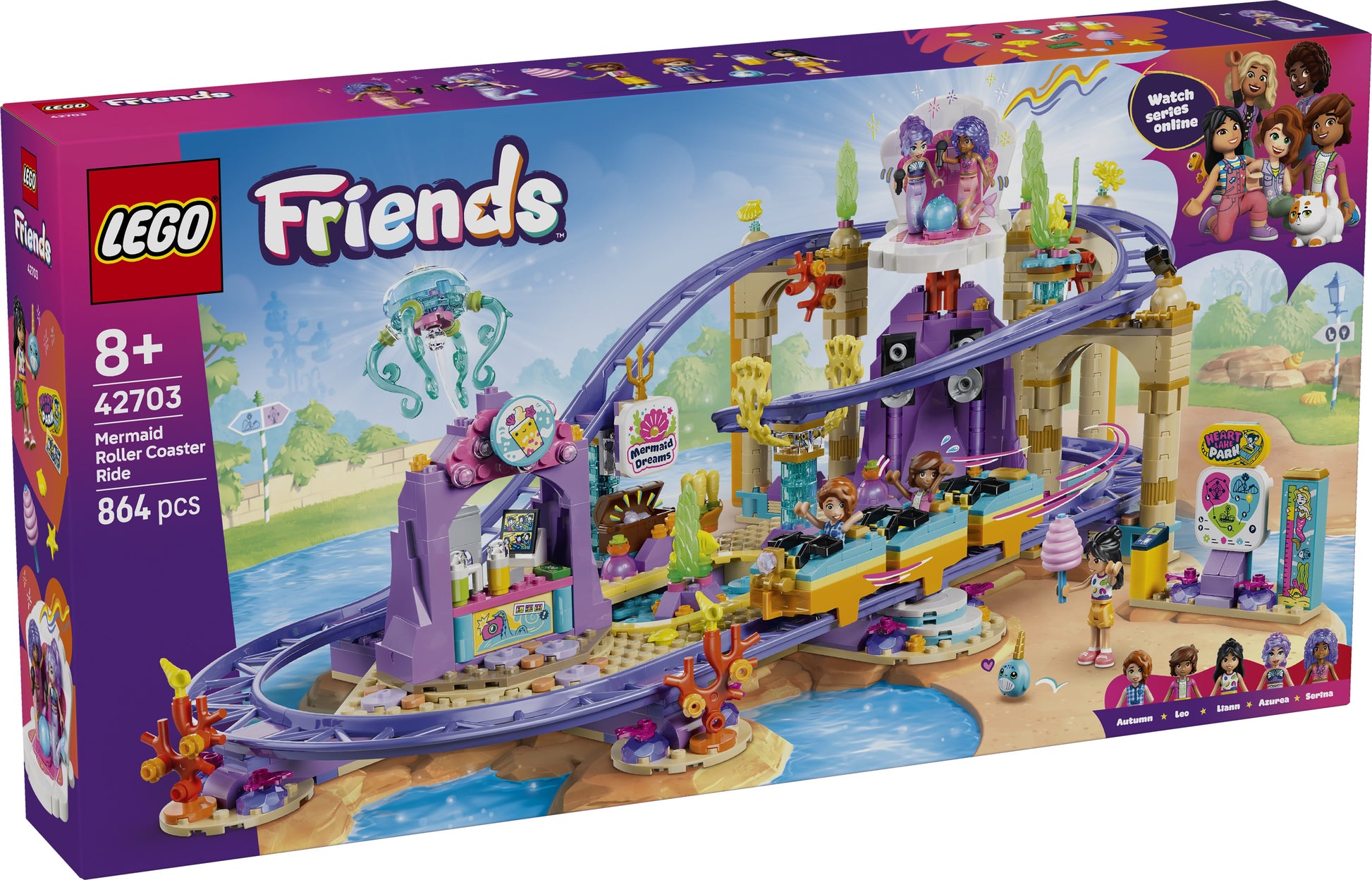 LEGO® | Friends: Mermaid Roller Coaster Ride (42703) - box front