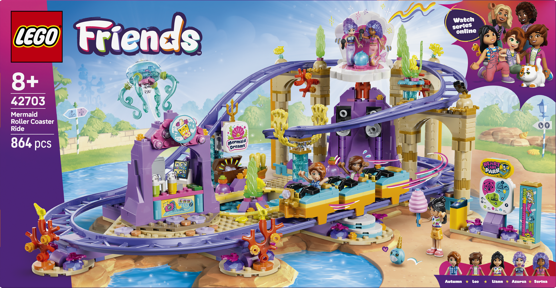 LEGO® | Friends: Mermaid Roller Coaster Ride (42703) - box back