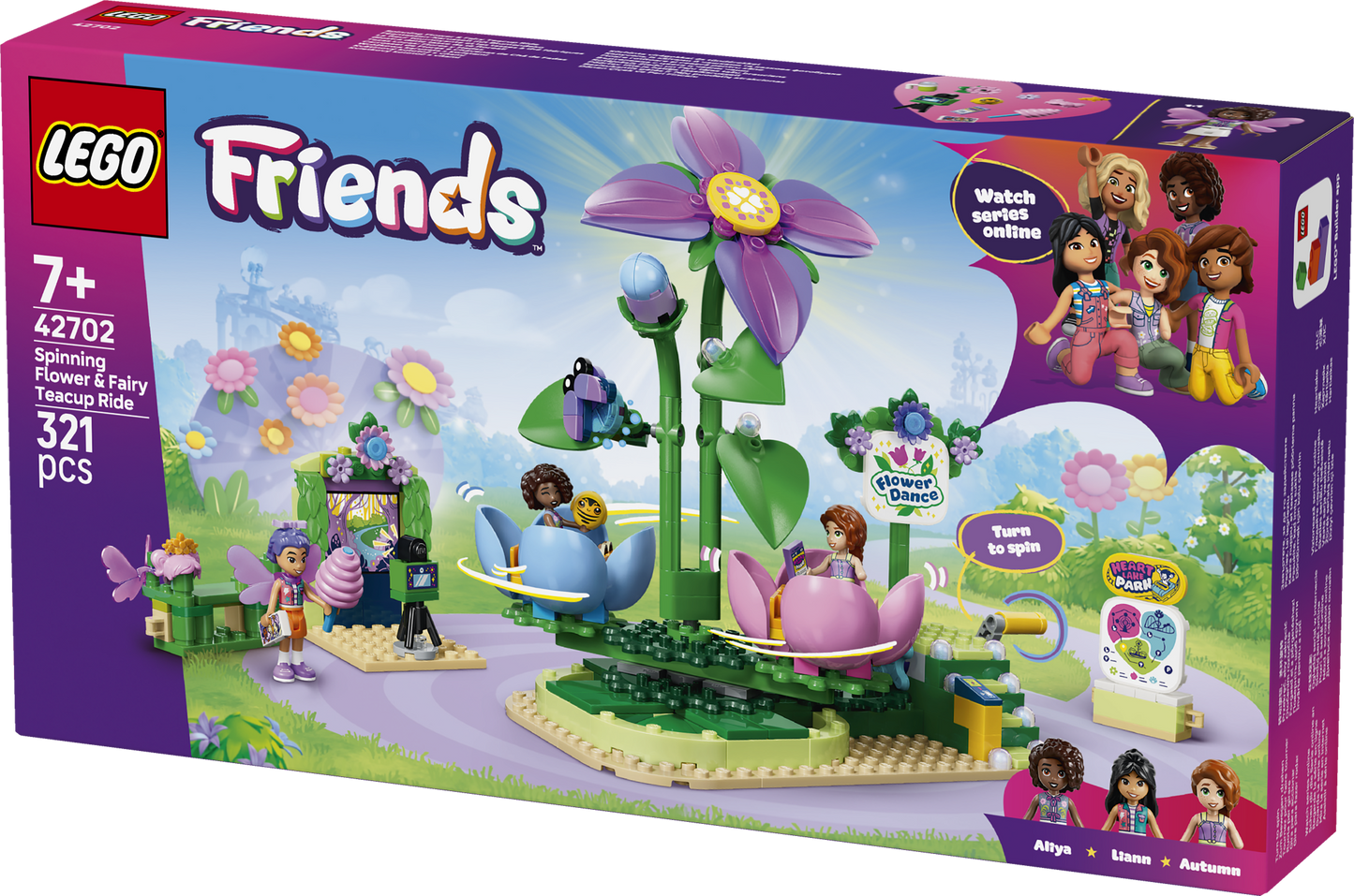 LEGO® | Friends: Spinning Flower & Fairy Teacup Ride (42702) - box detail