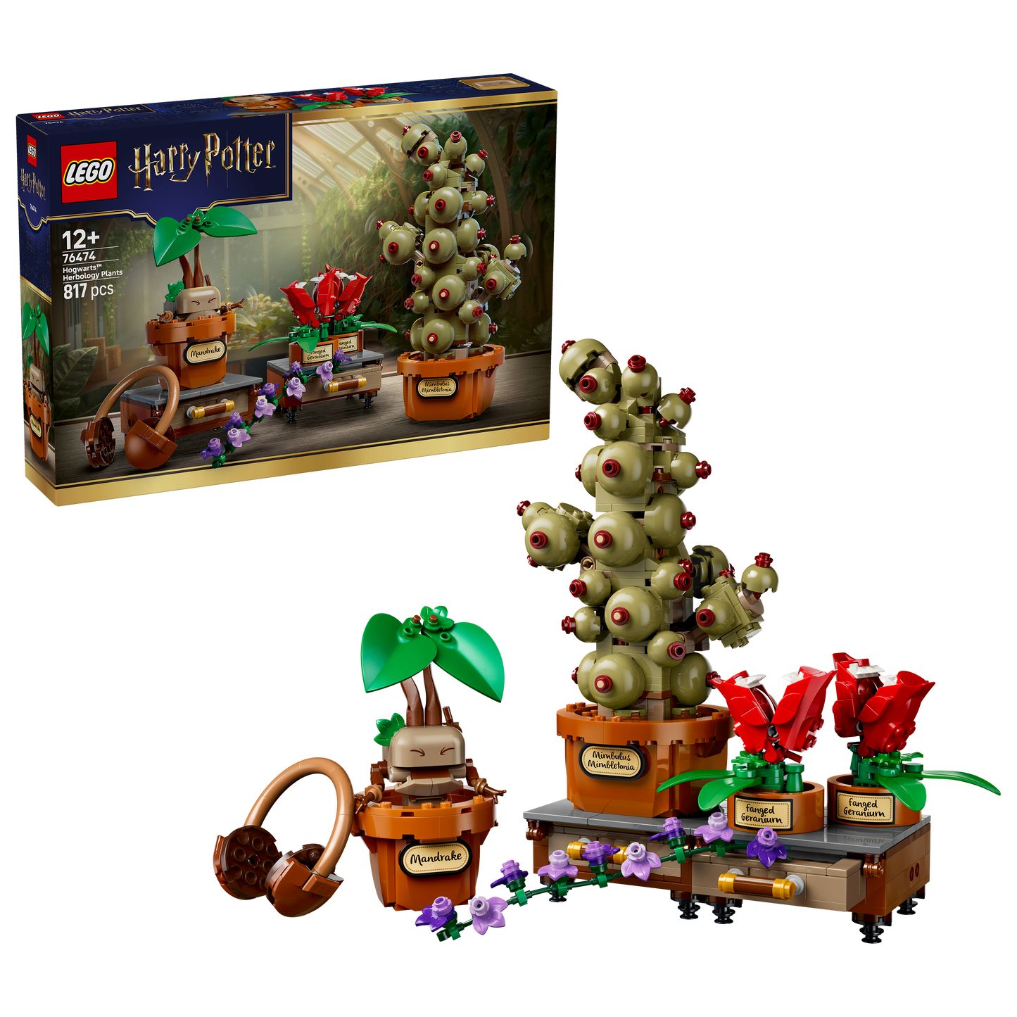 LEGO® | Harry Potter: Hogwarts Herbology Plants (76474) - box and product image