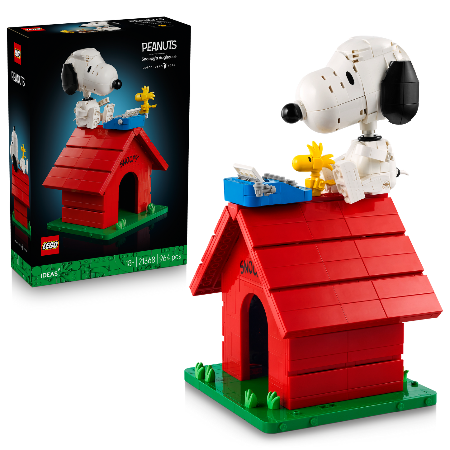 LEGO® | Ideas: Peanuts: Snoopy's Doghouse (21368) - box and product image