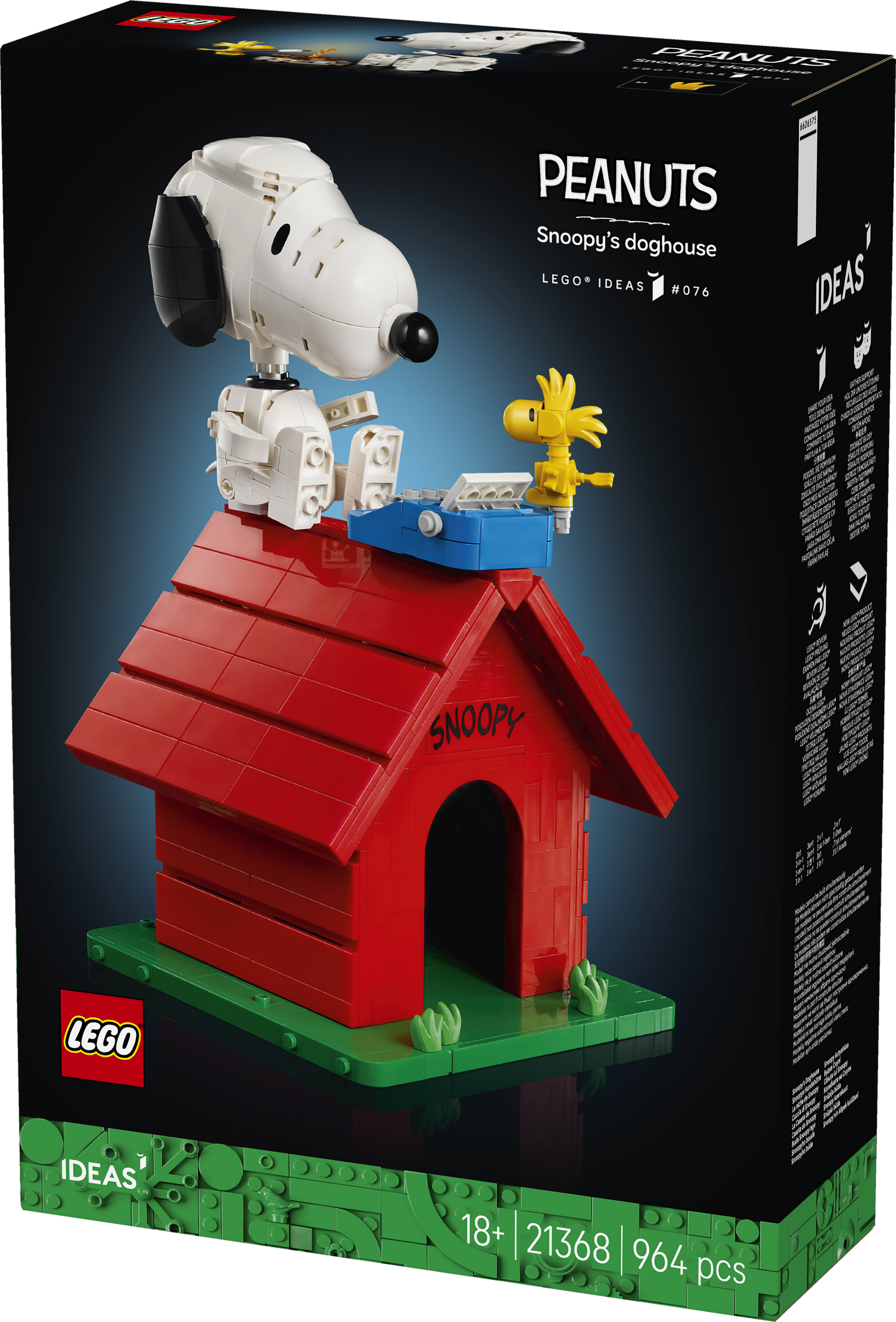 LEGO® | Ideas: Peanuts: Snoopy's Doghouse (21368) - box detail