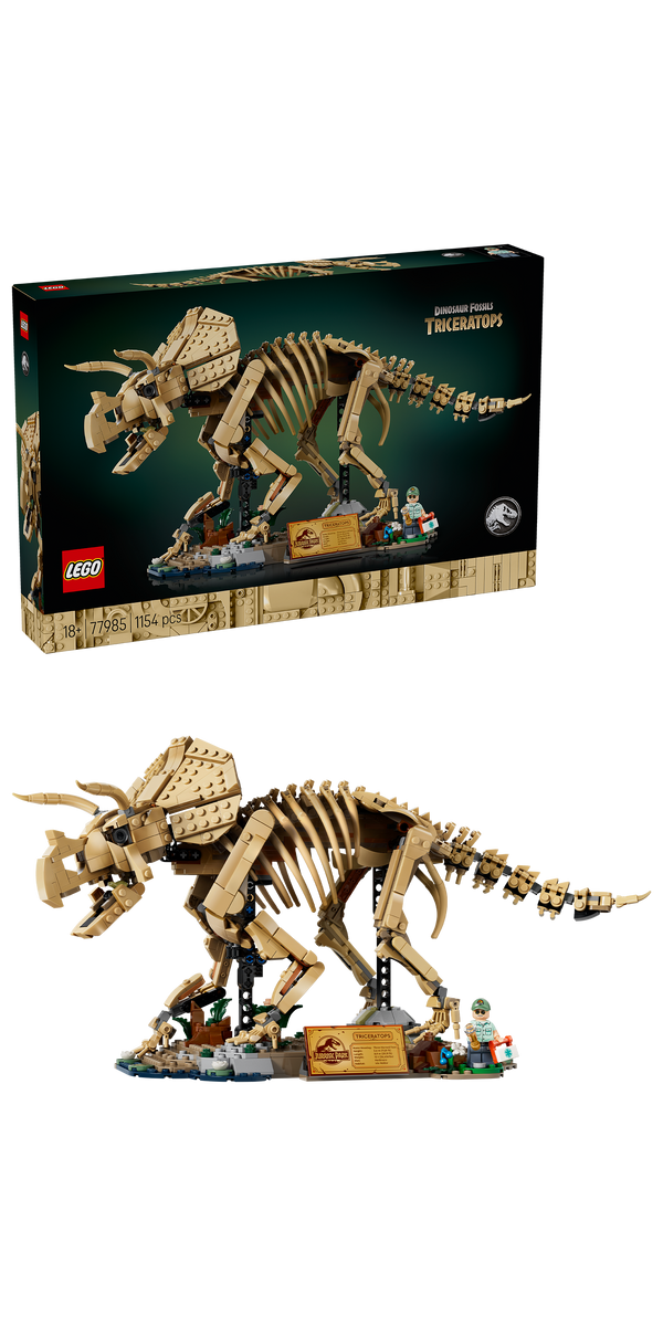 LEGO® | Jurassic World: Dinosaur Fossils: Triceratops (77985) - box and product image