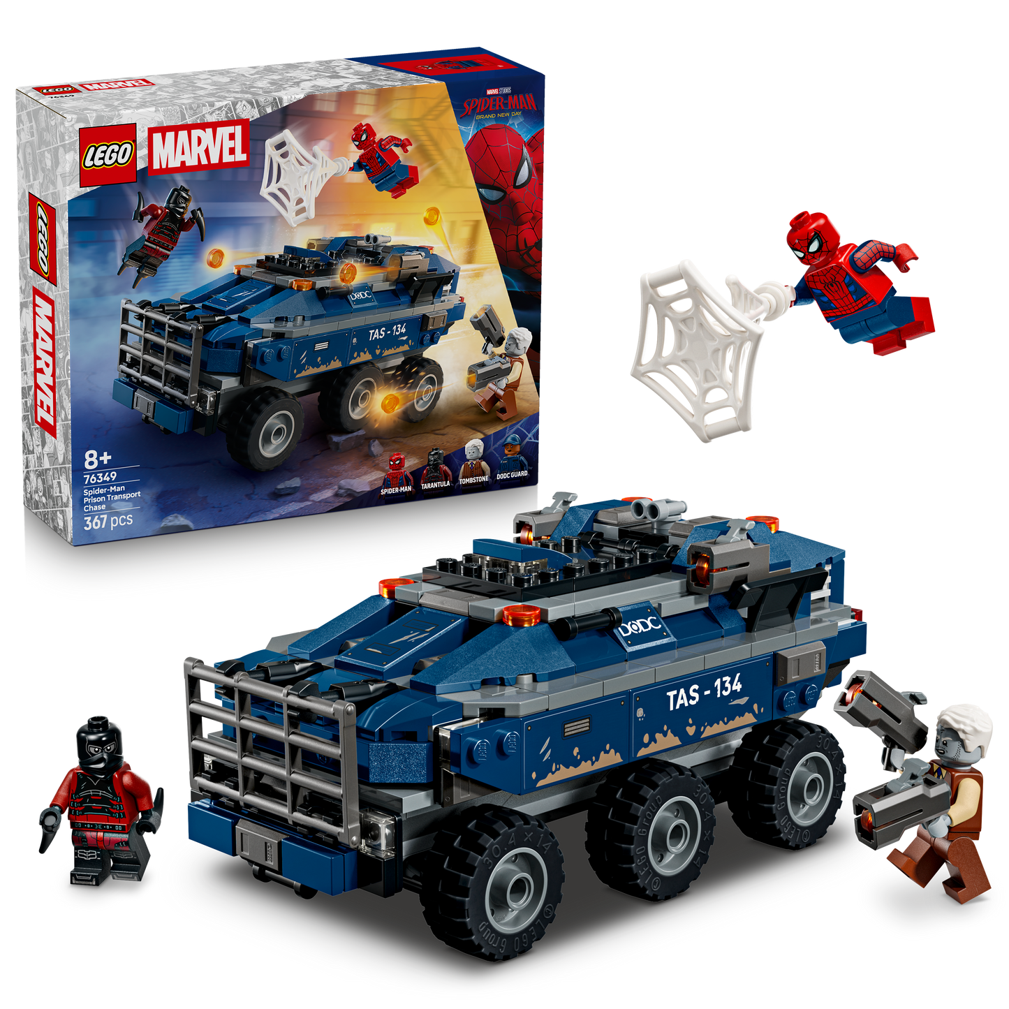 LEGO® | Marvel: Spider-Man Prison Transport Chase (76349) - box and product image