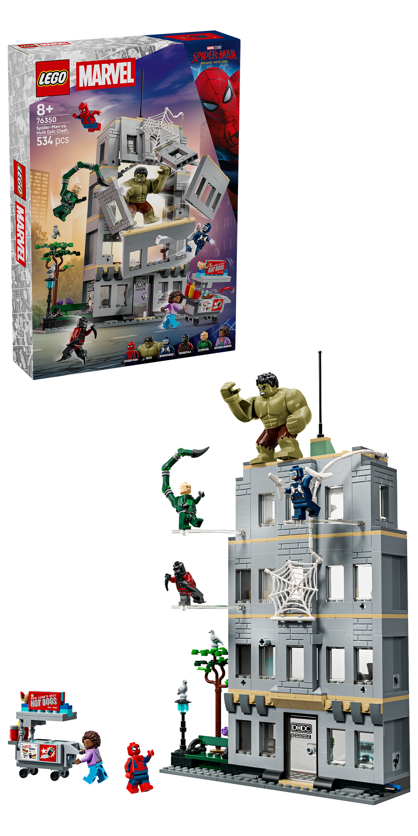 LEGO® | Marvel: Spider-Man vs. Hulk Epic Clash (76350) - box and product image