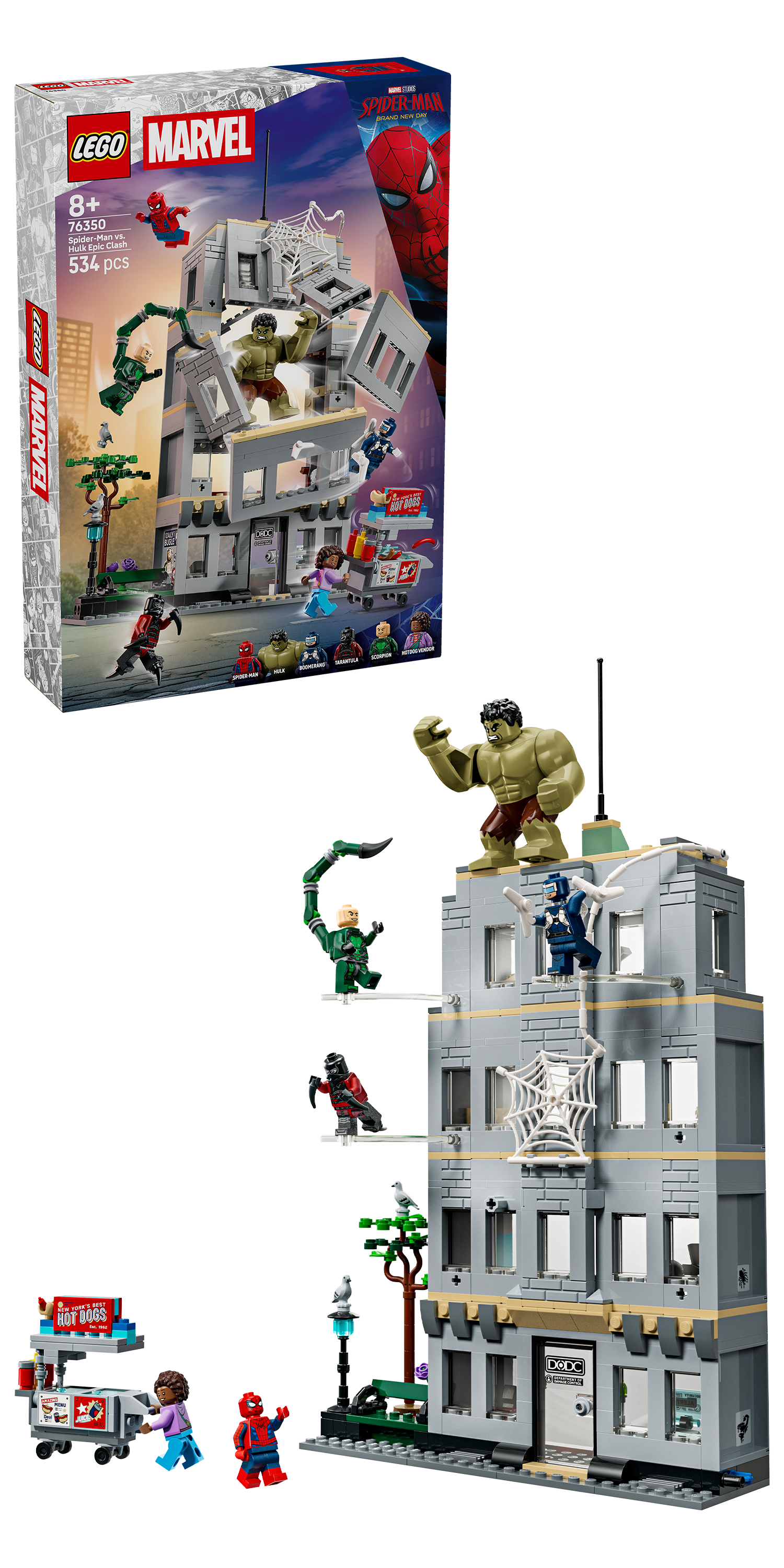 LEGO® | Marvel: Spider-Man vs. Hulk Epic Clash (76350) - box and product image
