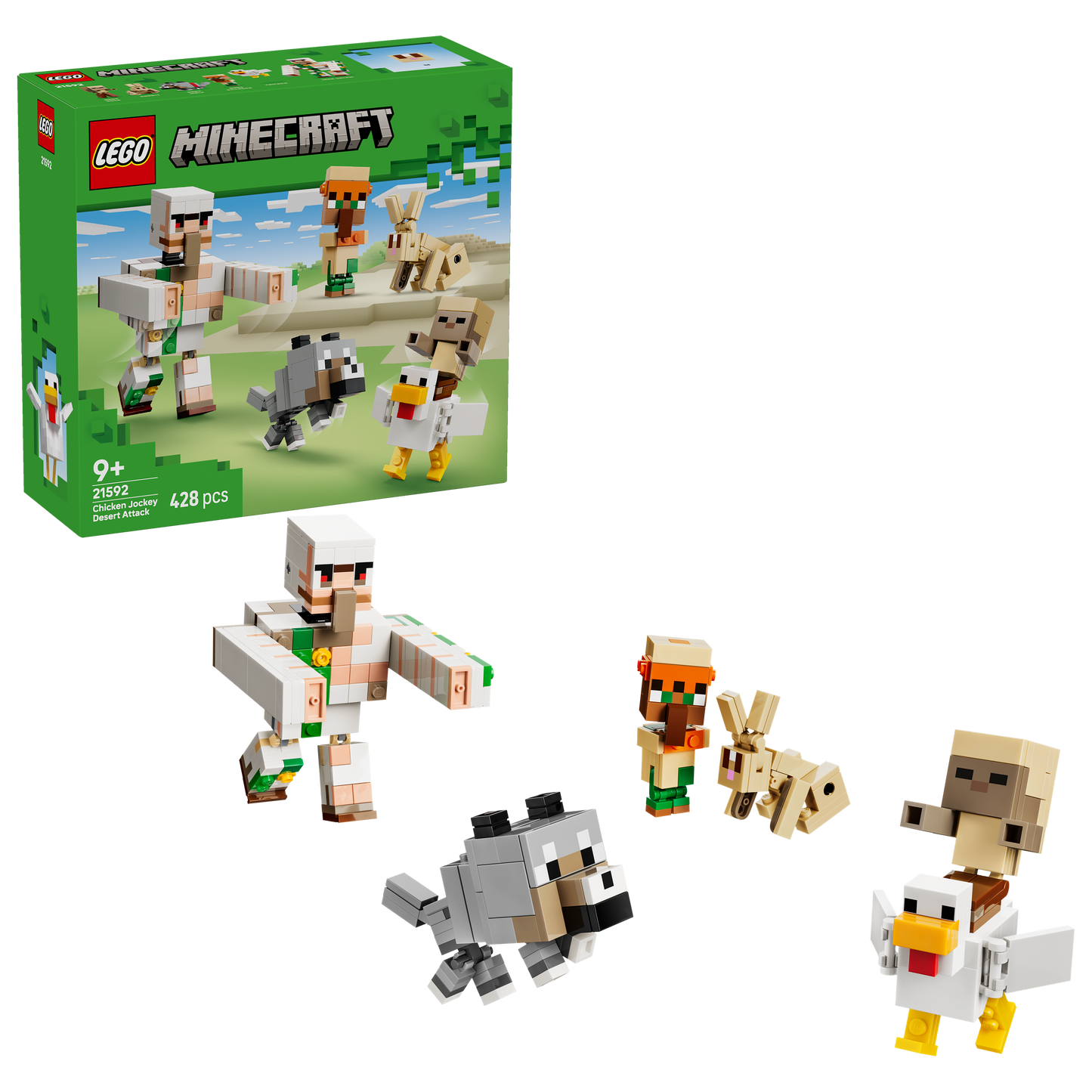 LEGO® | Minecraft: Chicken Jockey Desert Attack (21592) - box and product image