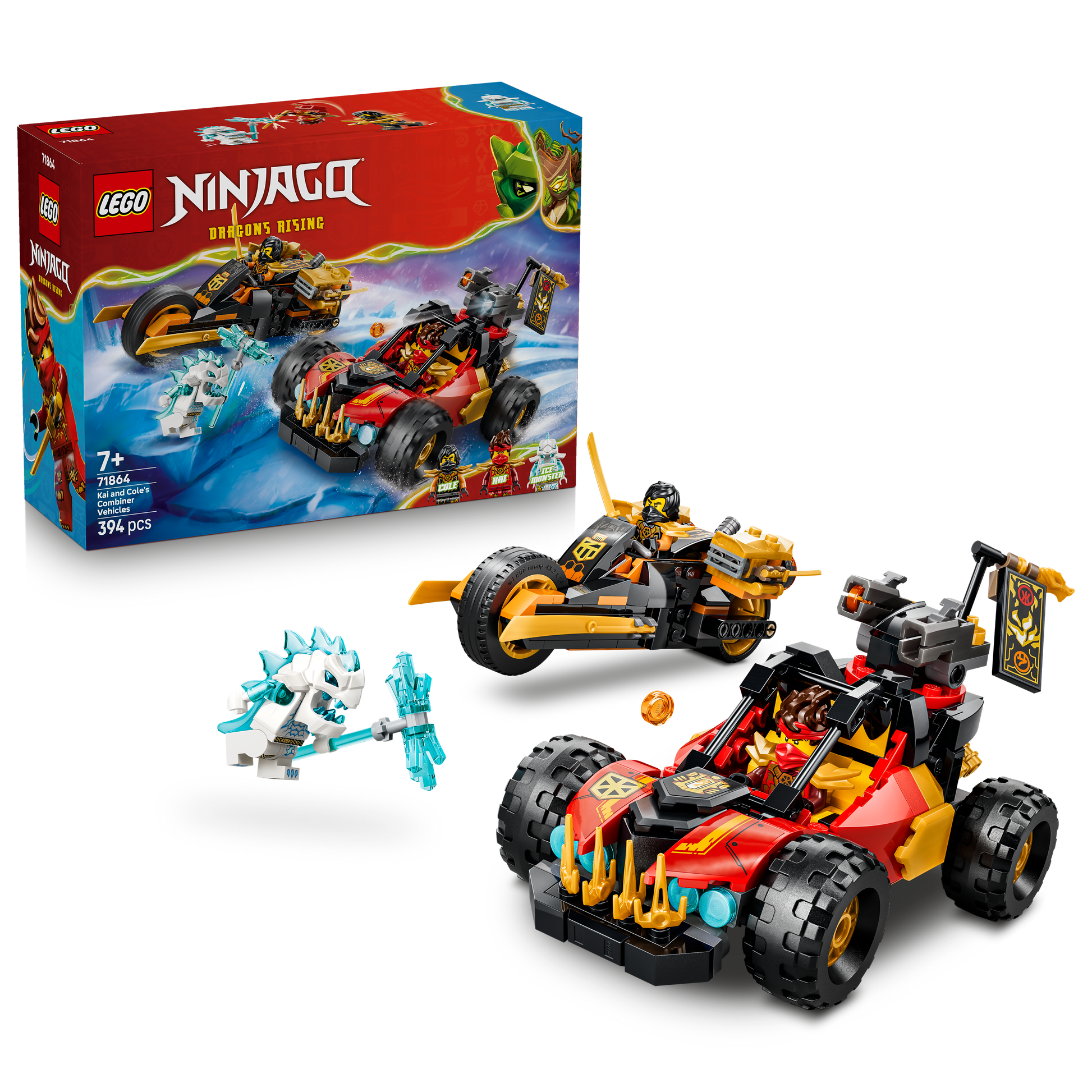 LEGO® | NINJAGO: Kai and Cole's Combiner Vehicles (71864) - box and product image
