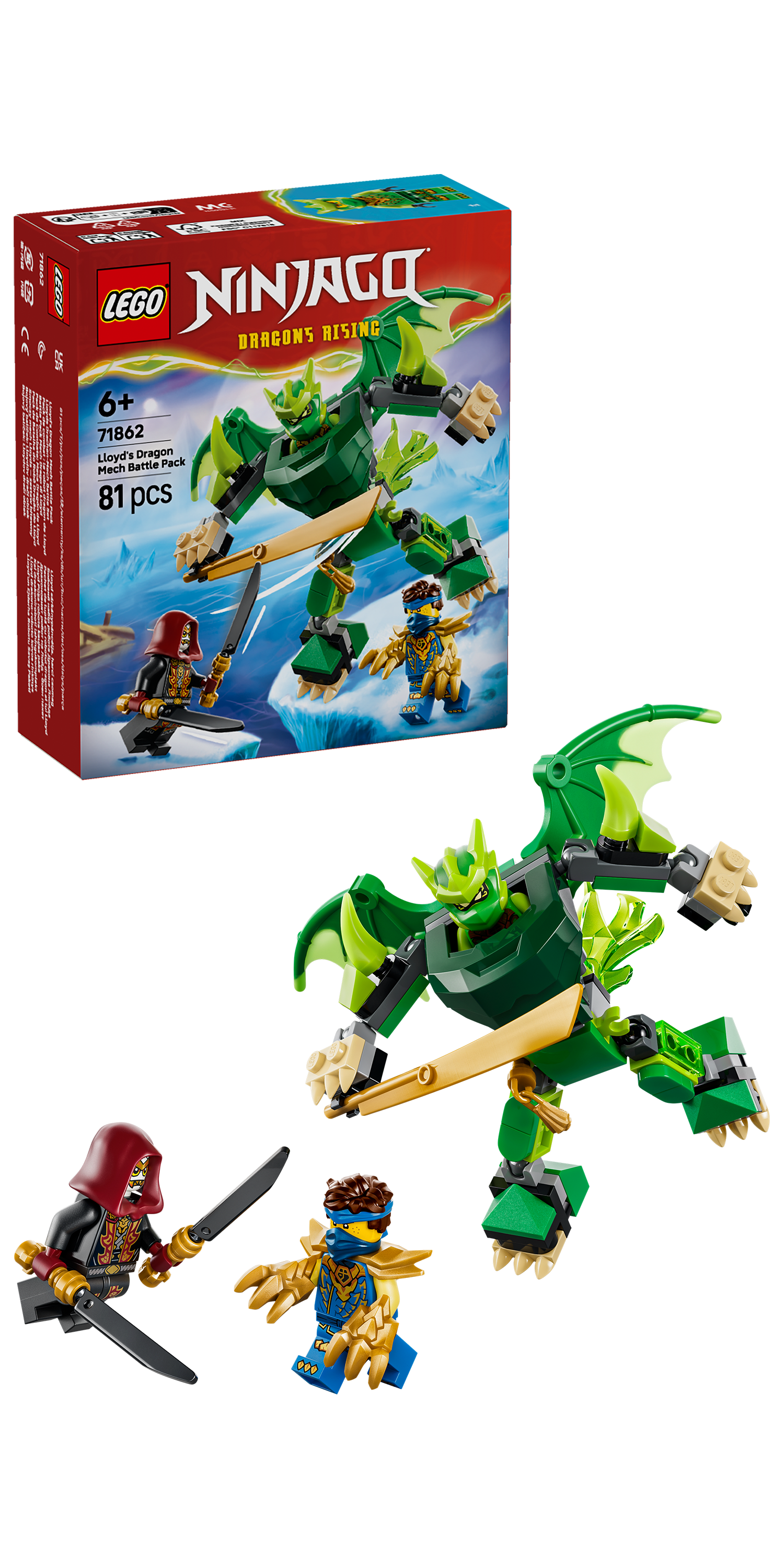 LEGO® | NINJAGO: Lloyd's Dragon Mech Battle Pack (71862) - box and product image