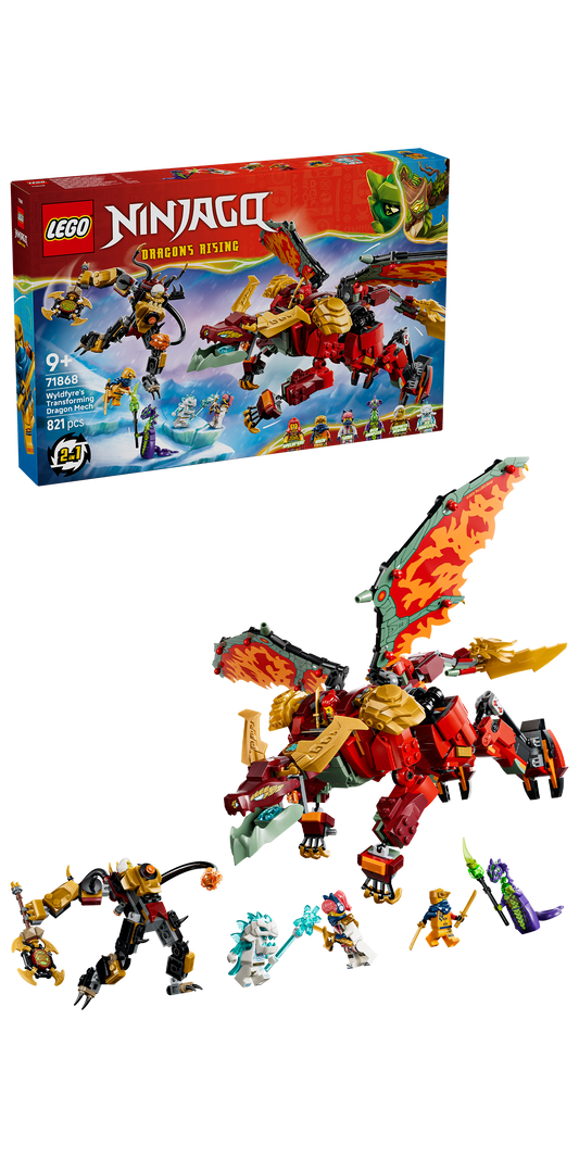 LEGO® | NINJAGO: Wyldfyre's Transforming Dragon Mech (71868) - box and product image