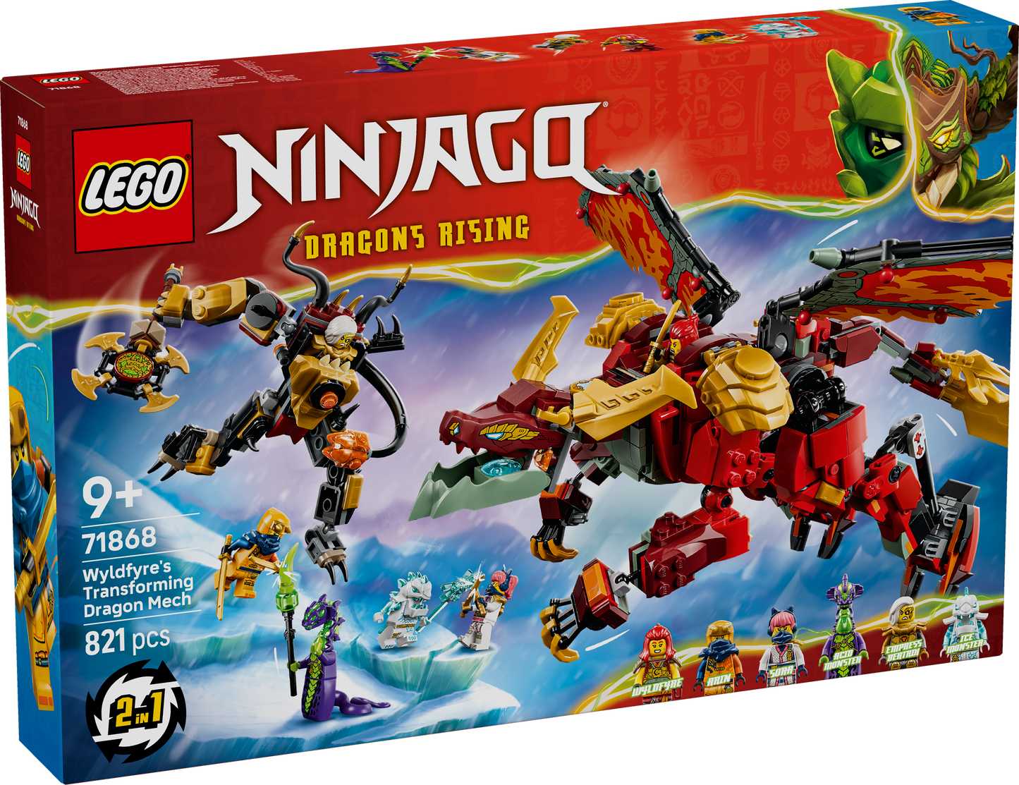 LEGO® | NINJAGO: Wyldfyre's Transforming Dragon Mech (71868) - box front