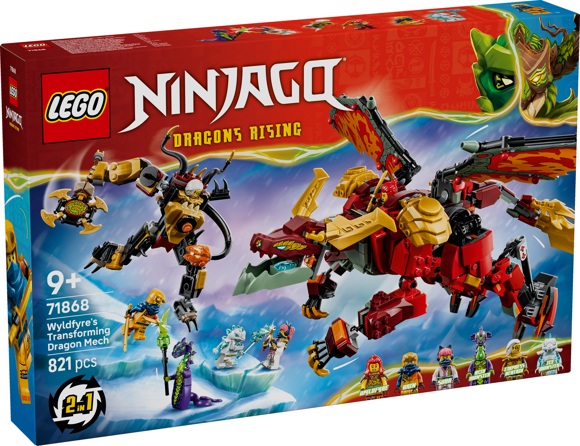 LEGO® | NINJAGO: Wyldfyre's Transforming Dragon Mech (71868) - box front