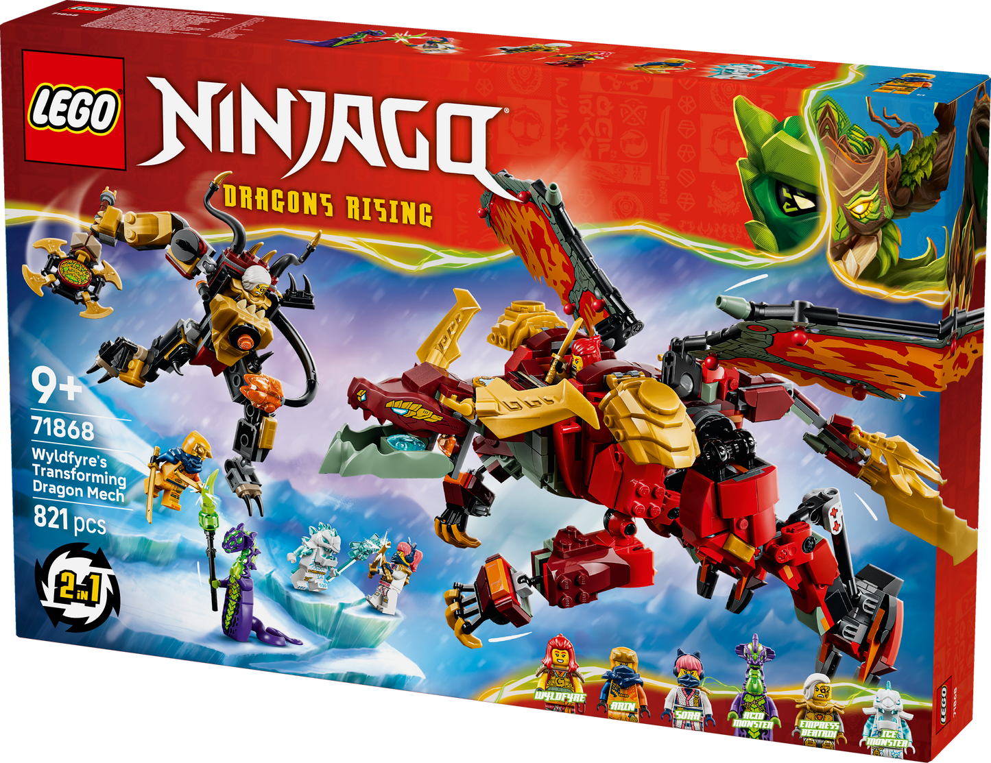 LEGO® | NINJAGO: Wyldfyre's Transforming Dragon Mech (71868) - box detail