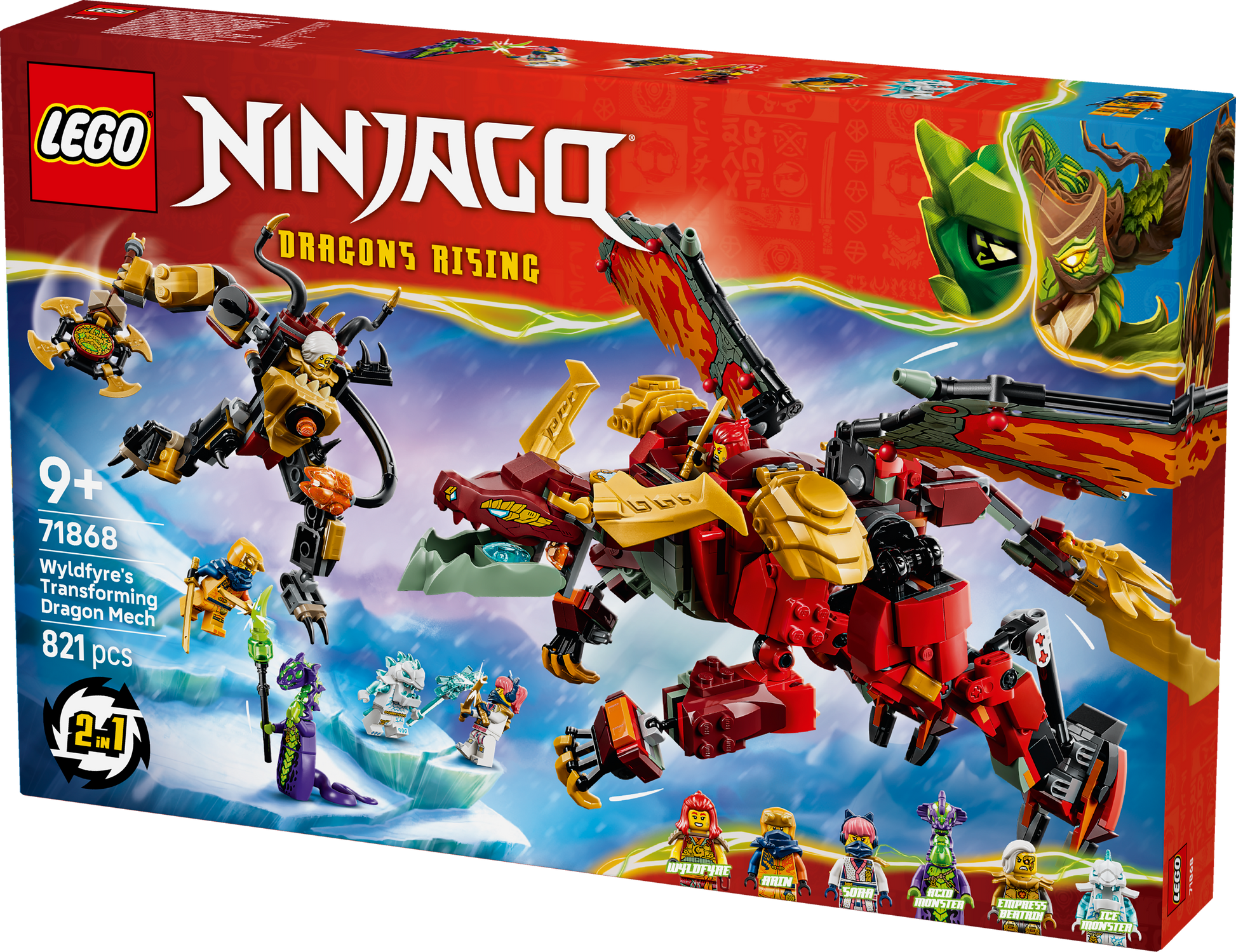 LEGO® | NINJAGO: Wyldfyre's Transforming Dragon Mech (71868) - box detail