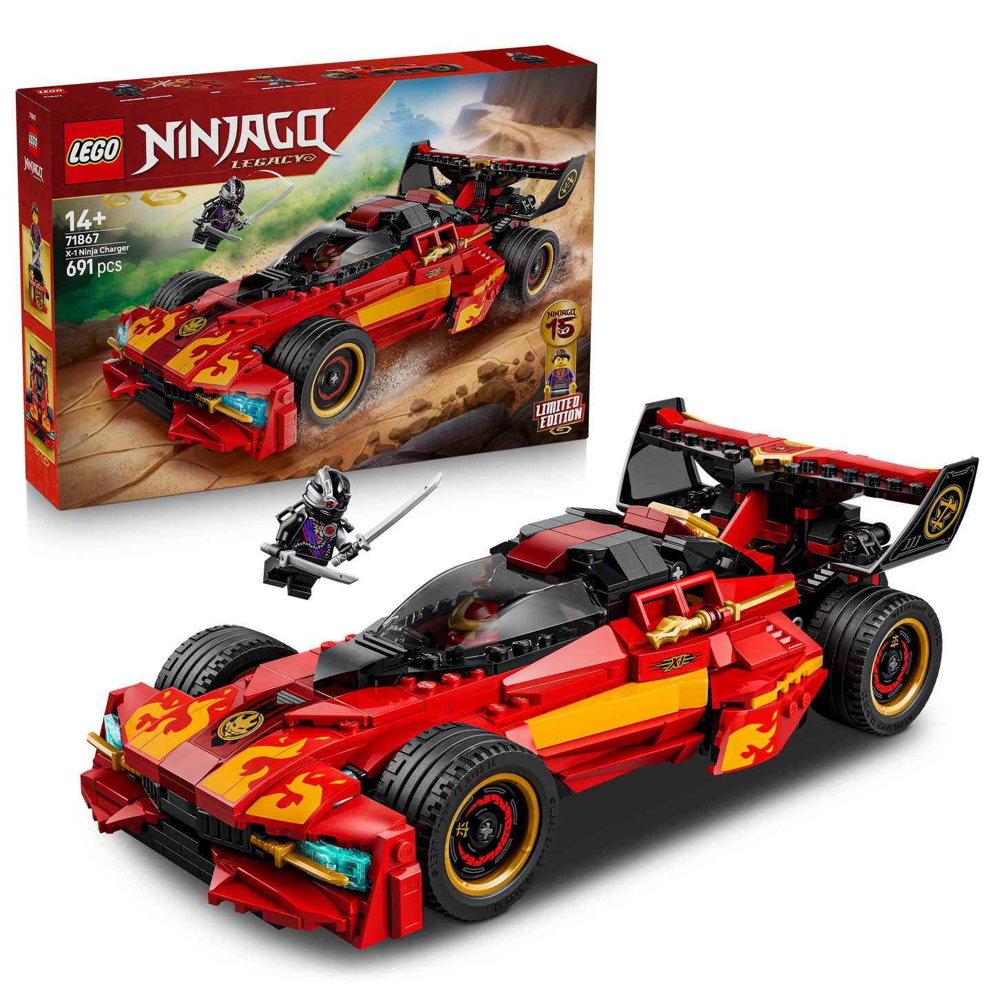 LEGO® | NINJAGO: X-1 Ninja Charger 15th Anniversary (71867) - box and product image