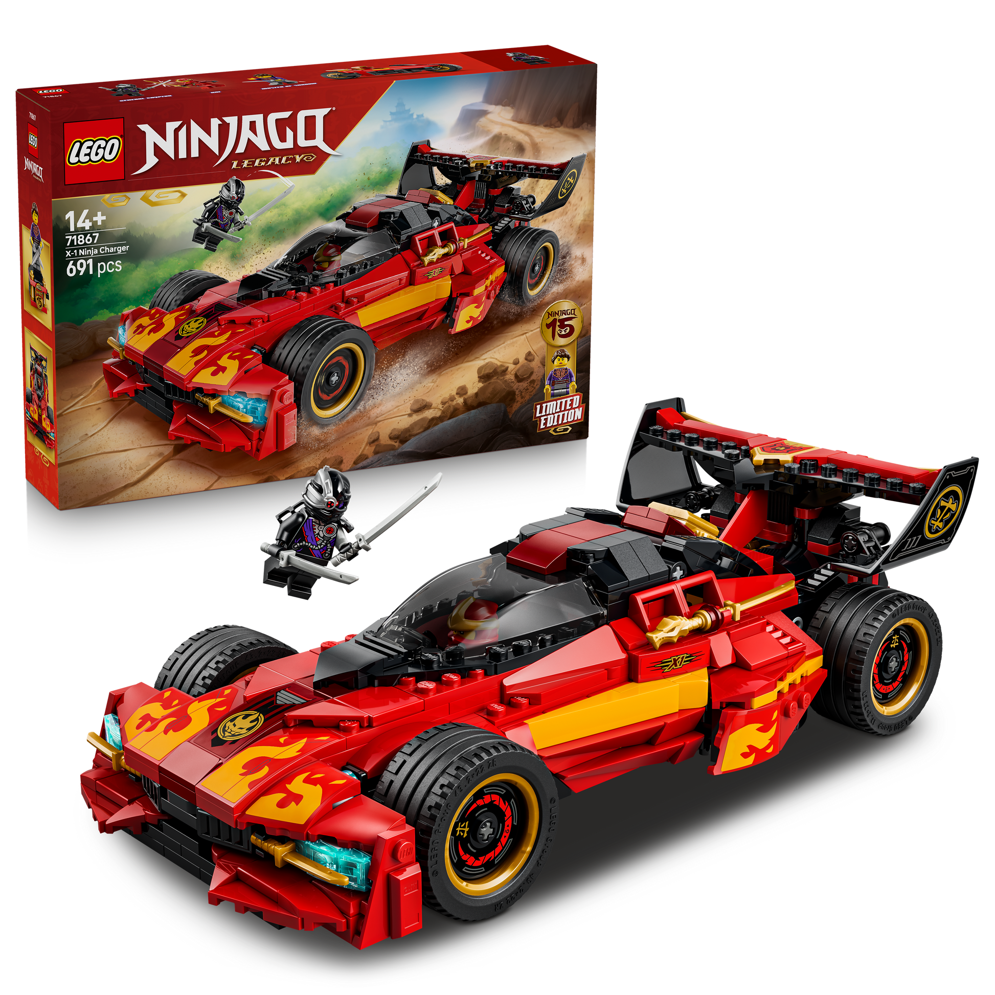 LEGO® | NINJAGO: X-1 Ninja Charger 15th Anniversary (71867) - box and product image