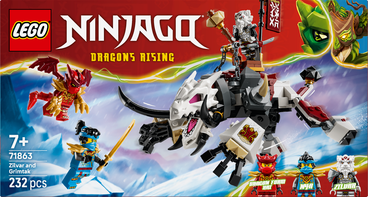 LEGO® | NINJAGO: Zilvar and Grimtak the Dragon Beast (71863) - box back