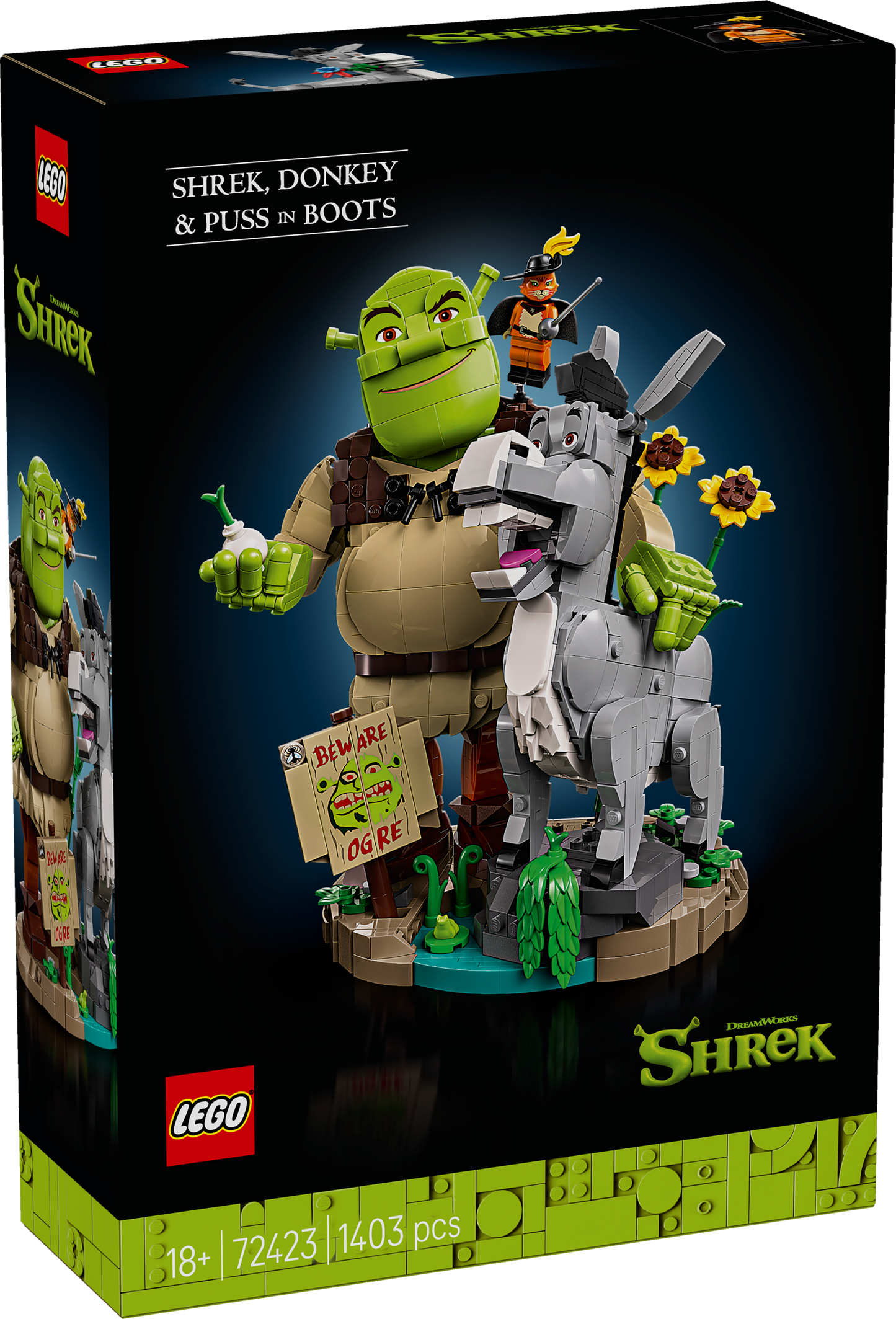 LEGO® | Shrek: Shrek, Donkey & Puss in Boots (72423) - box front