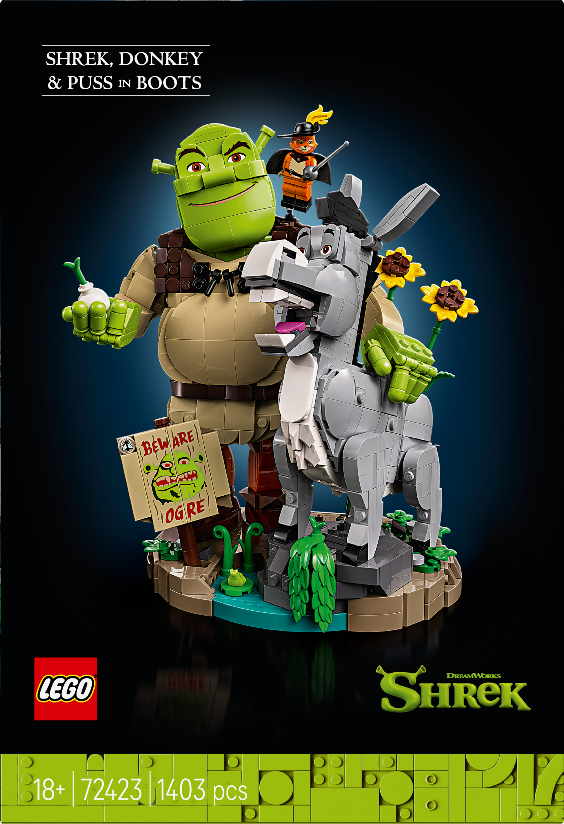 LEGO® | Shrek: Shrek, Donkey & Puss in Boots (72423) - box back