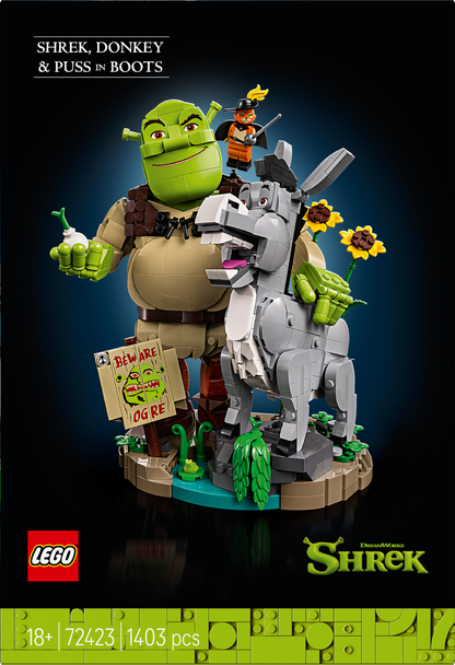 LEGO® | Shrek: Shrek, Donkey & Puss in Boots (72423) - box back