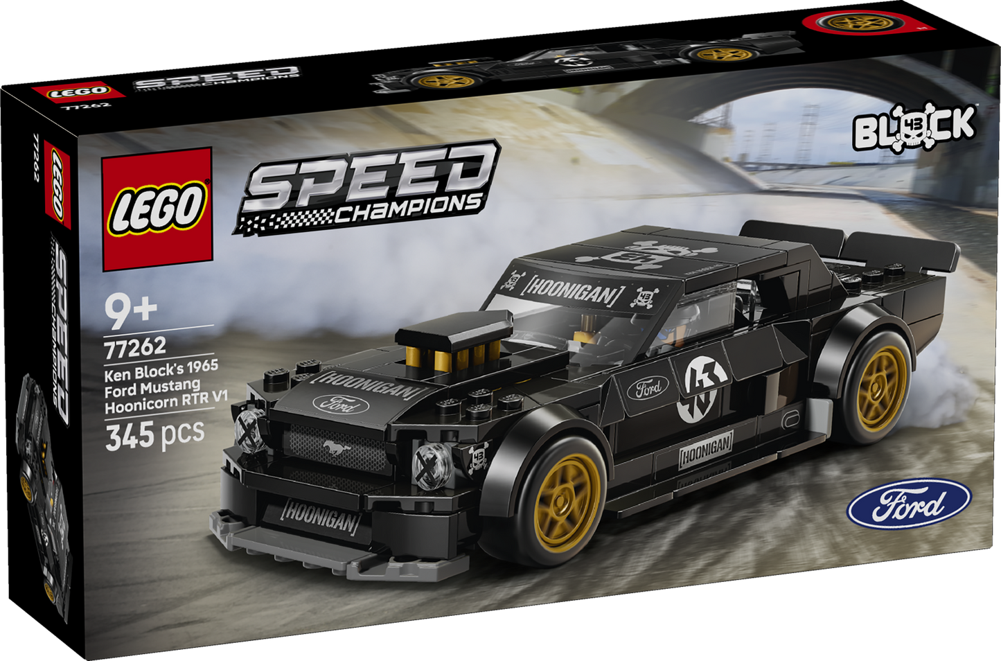 LEGO® | Speed Champions: Ken Block's '65 Ford Mustang Hoonicorn V1 (77262) - box front