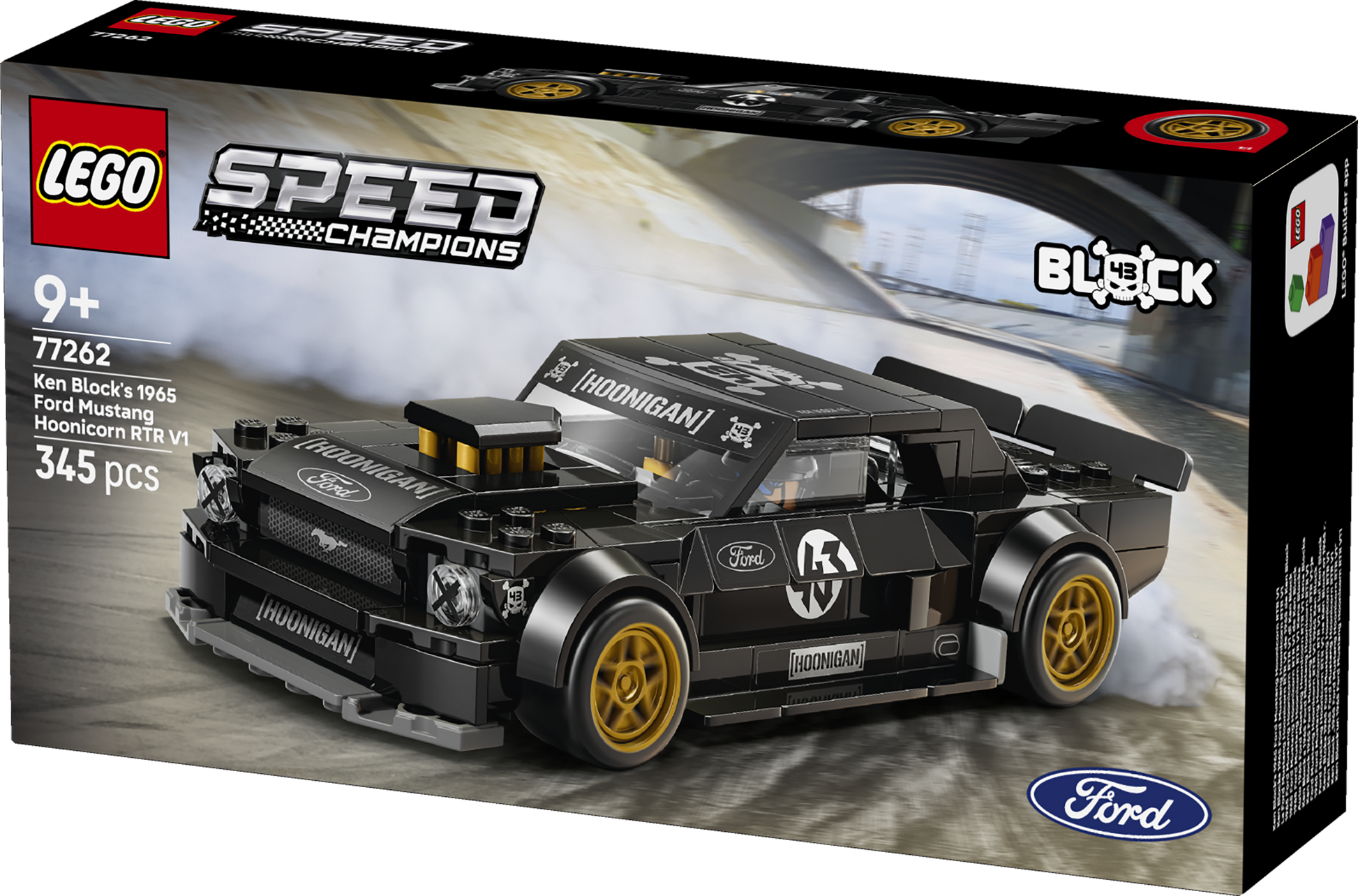 LEGO® | Speed Champions: Ken Block's '65 Ford Mustang Hoonicorn V1 (77262) - box detail
