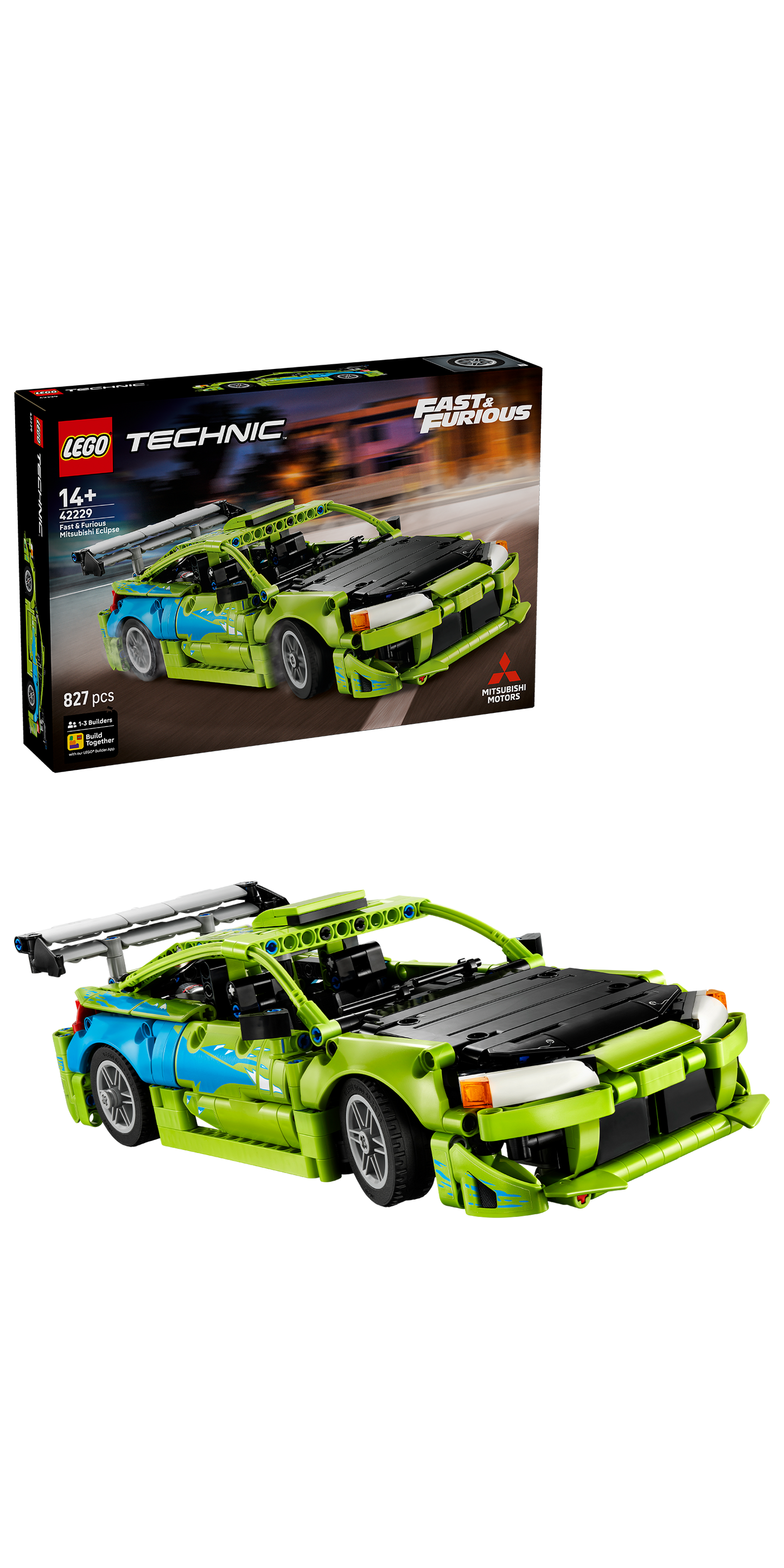 LEGO® | Technic: Fast and Furious Mitsubishi Eclipse Car (42229) - box and product image