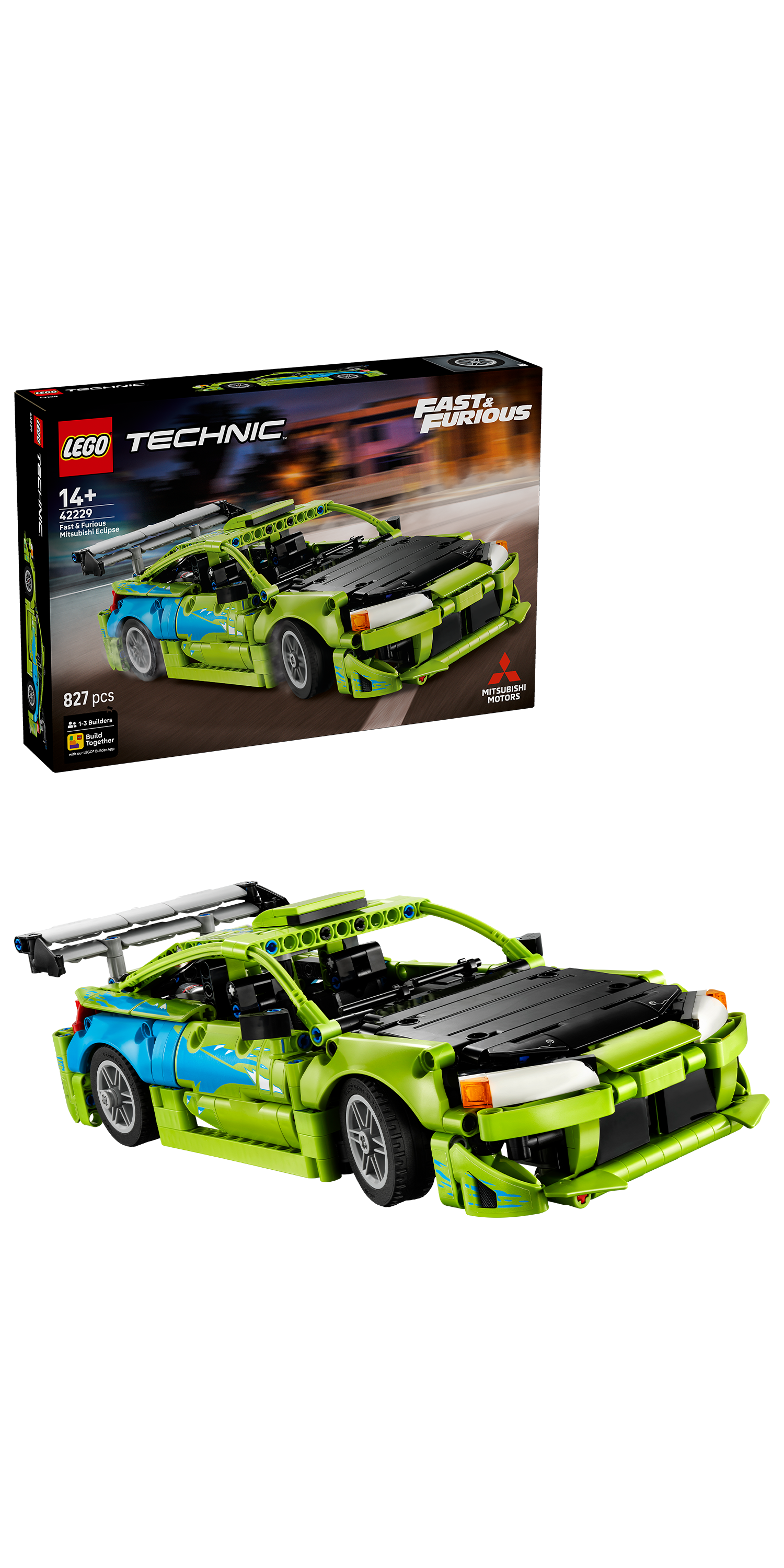 LEGO® | Technic: Fast and Furious Mitsubishi Eclipse Car (42229) - box and product image