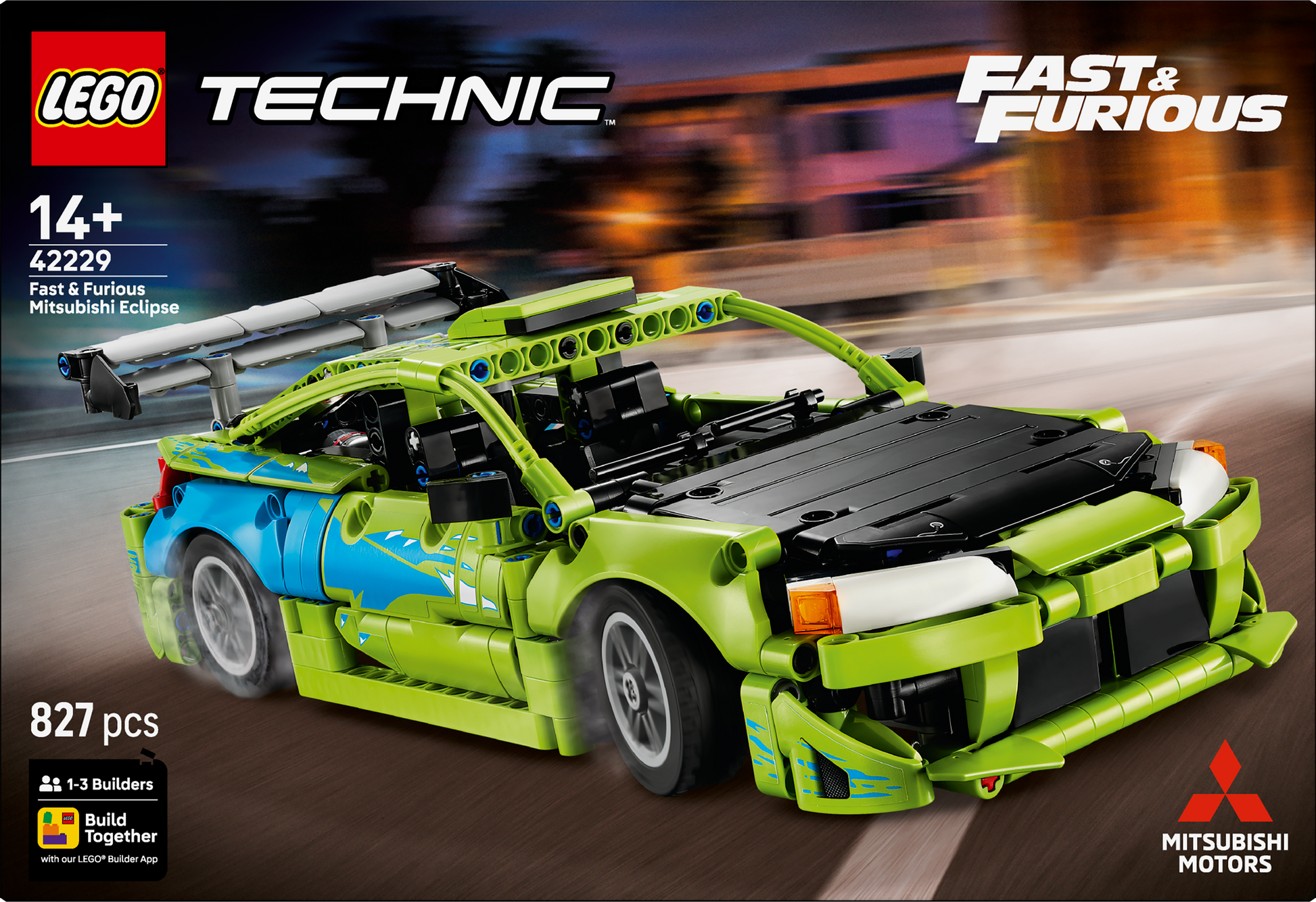 LEGO® | Technic: Fast and Furious Mitsubishi Eclipse Car (42229) - box back