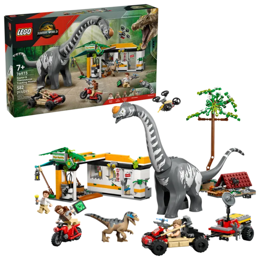 LEGO® Jurassic World: Raptor & Titanosaurus Tracking Mission (76973)