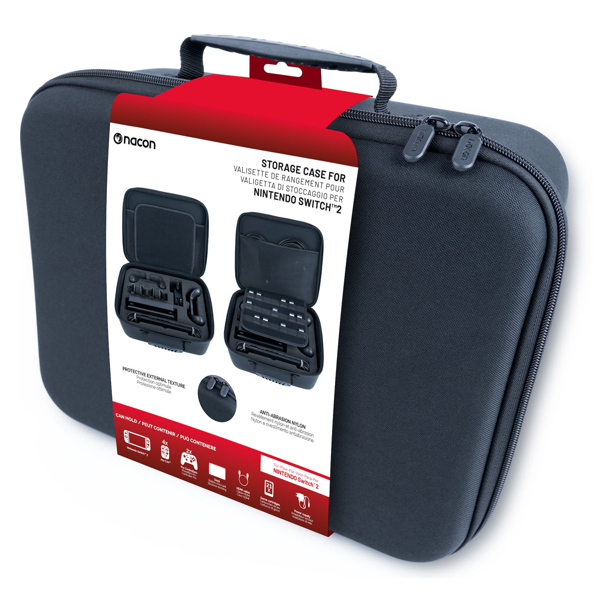 Nacon Storage Case XXL for Nintendo Switch 2 accessory compartments
