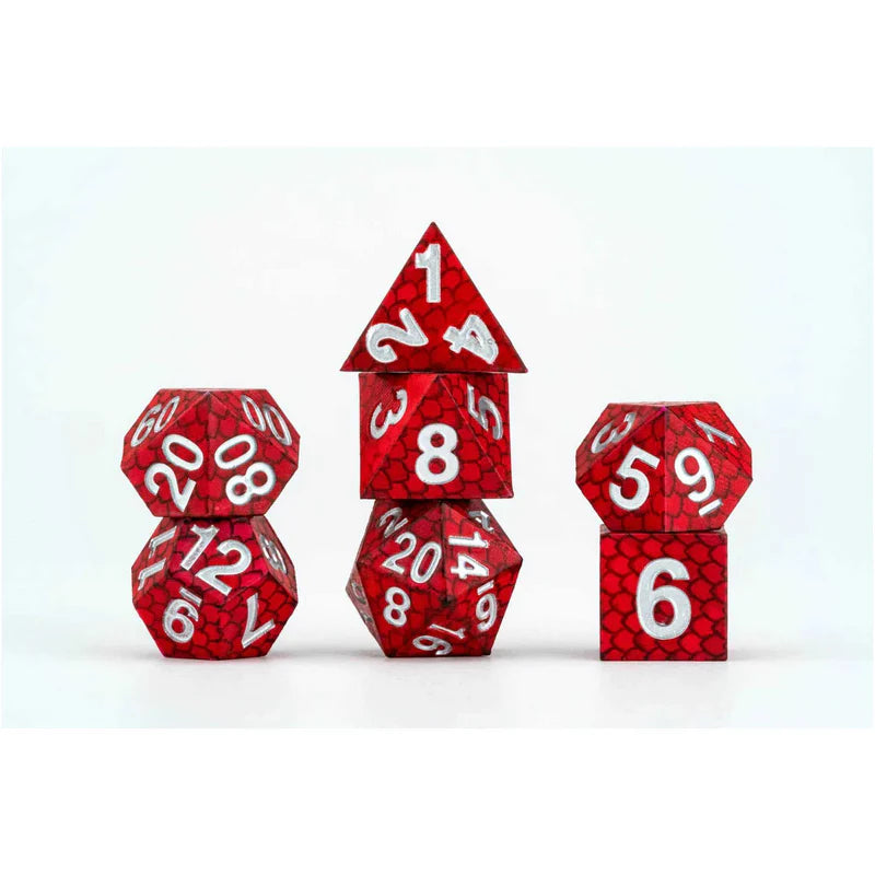 FanRoll: Dragon Storm Silicone Dice Set - Red Dragon Scales