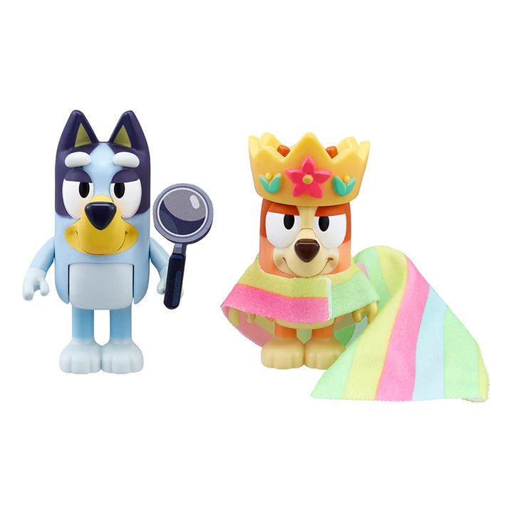 Bluey S5 2PK Figure - Queen Bluey & Bingo